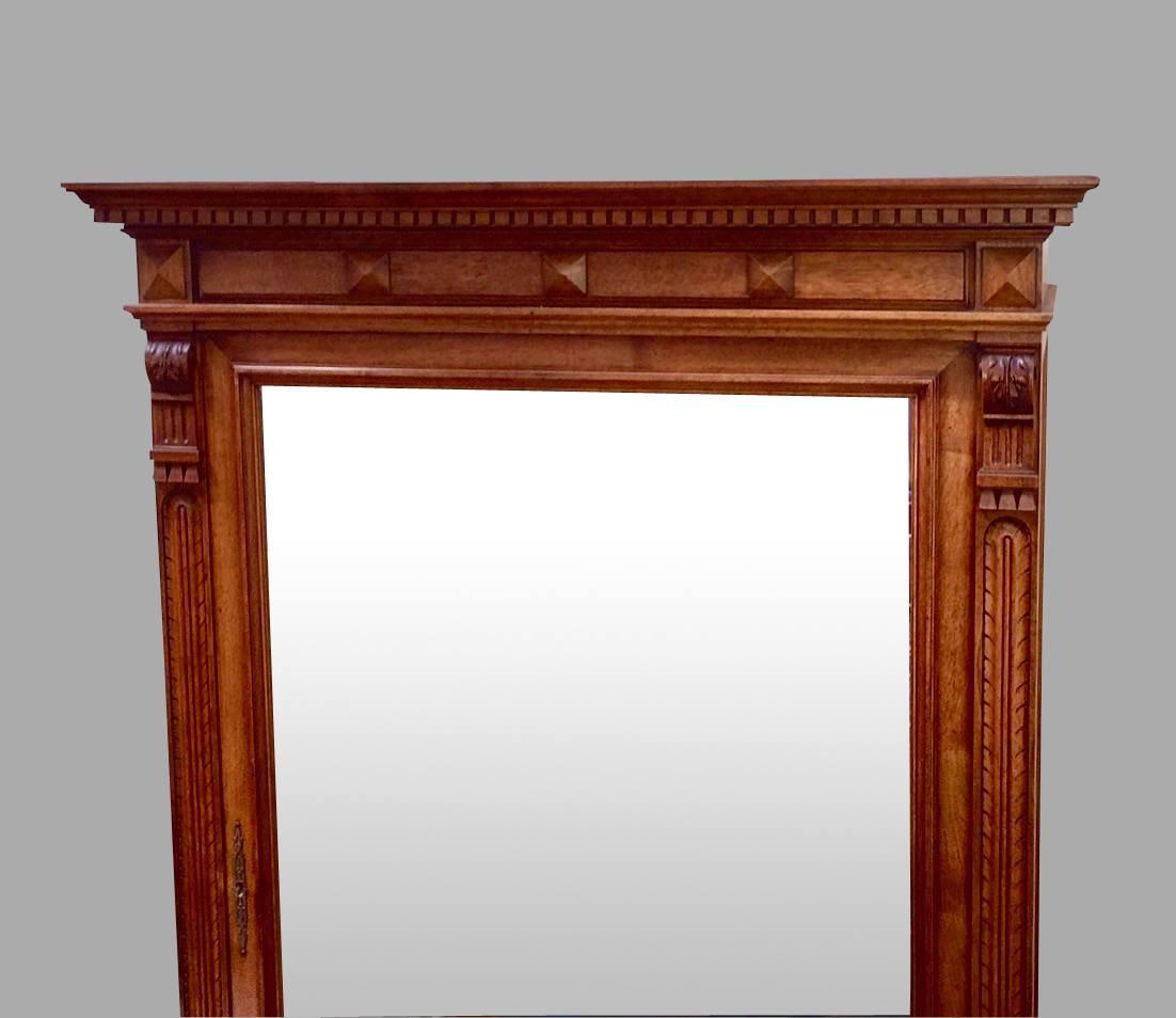 Glass Fine Quality French Neoclassical Style Walnut Showcase