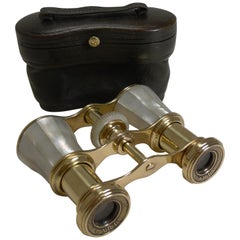 Fine Quality French Opera Glasses and Case, circa 1900, Iris, Paris