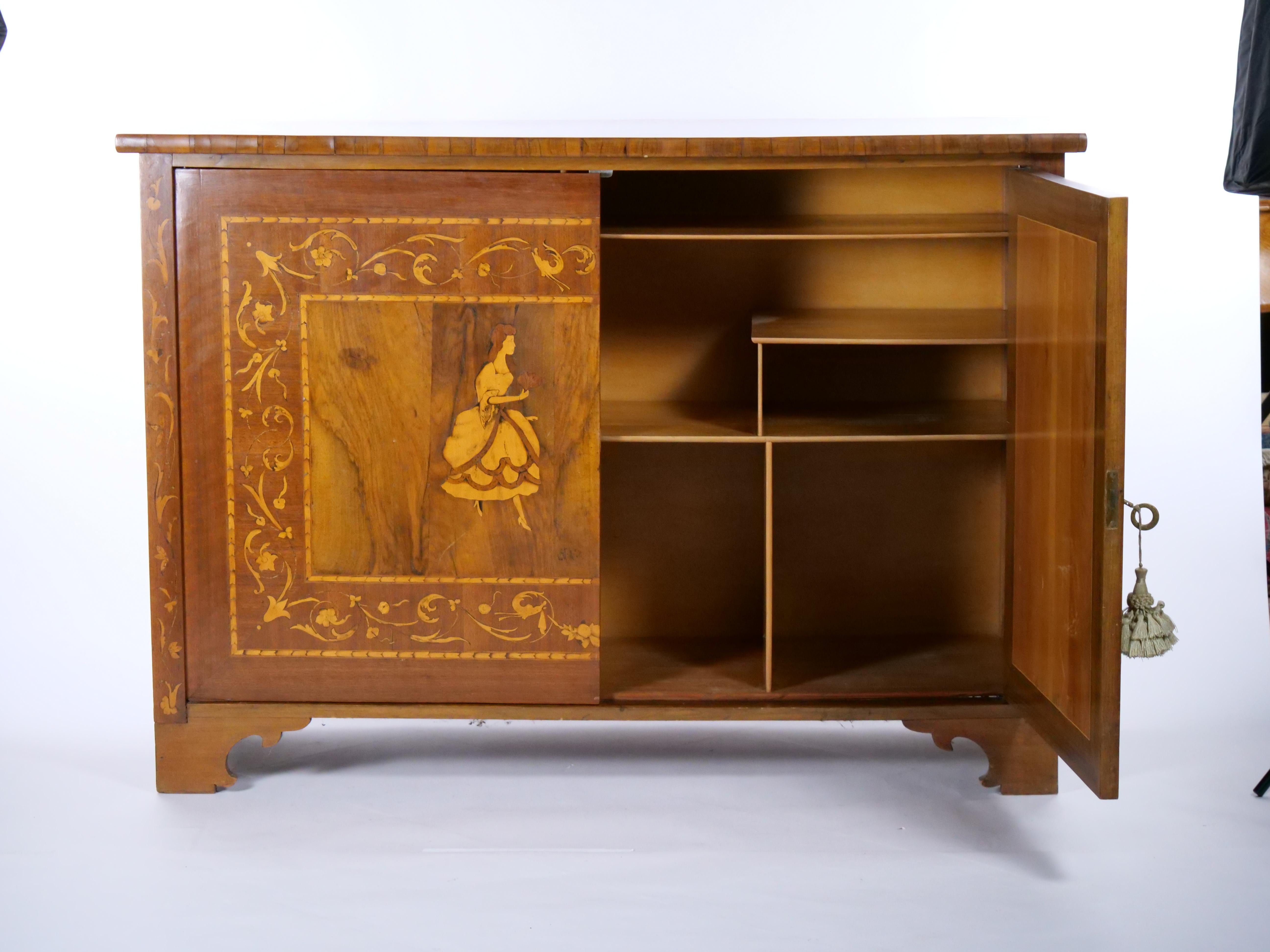 Fine Quality French Parquetry / Marquetry Inlaid Sideboard / Server Cabinet 9