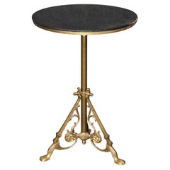 Fine Quality French Regency Marble Top and Bronze Occasional Paw Footed Table