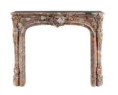 Fine quality French Regency style small marble fireplace