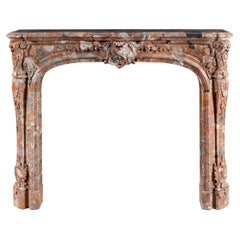 Fine quality French Regency style small marble fireplace 