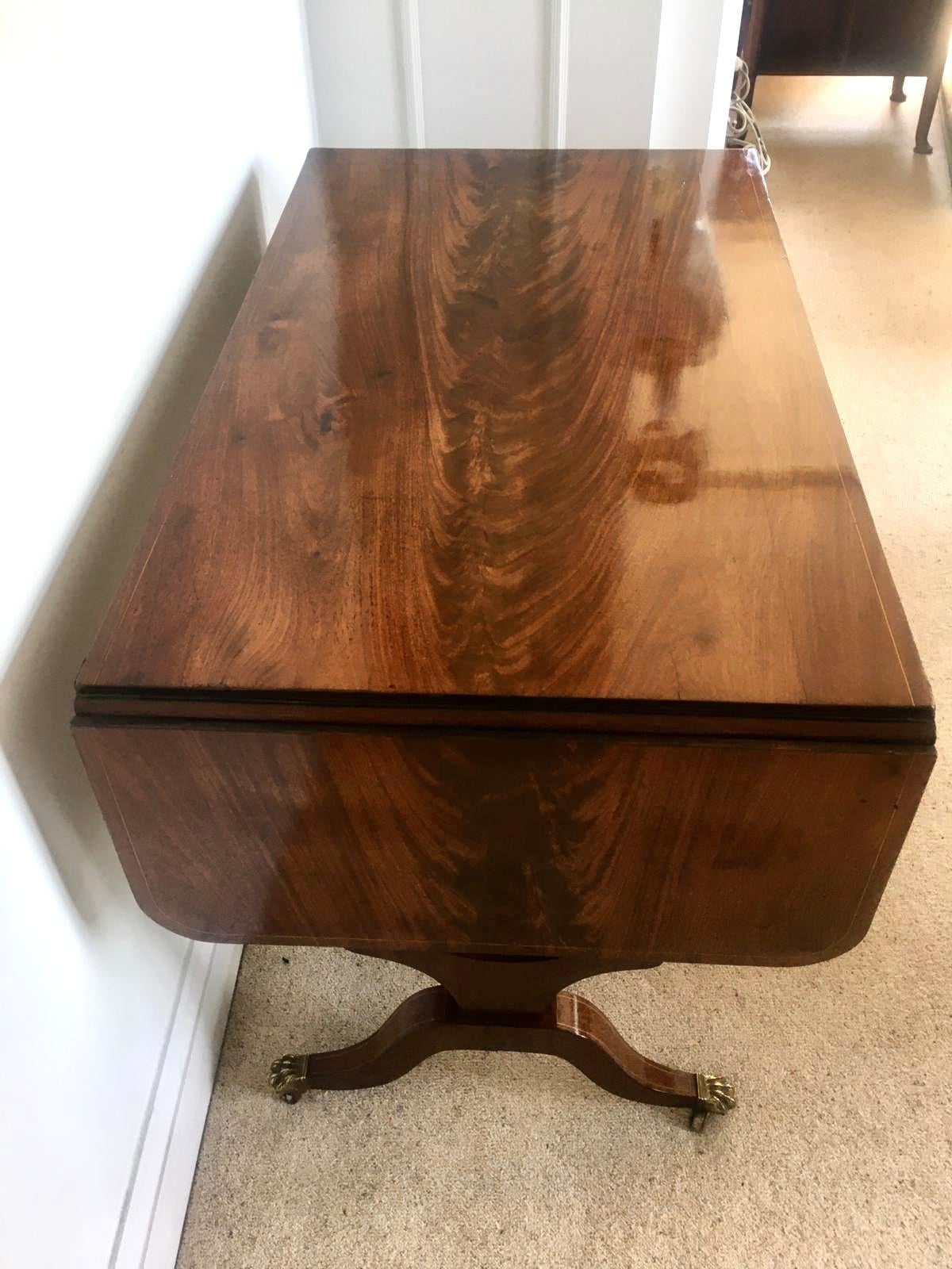 Fine Quality George III Inlaid Mahogany Freestanding Sofa Table 3