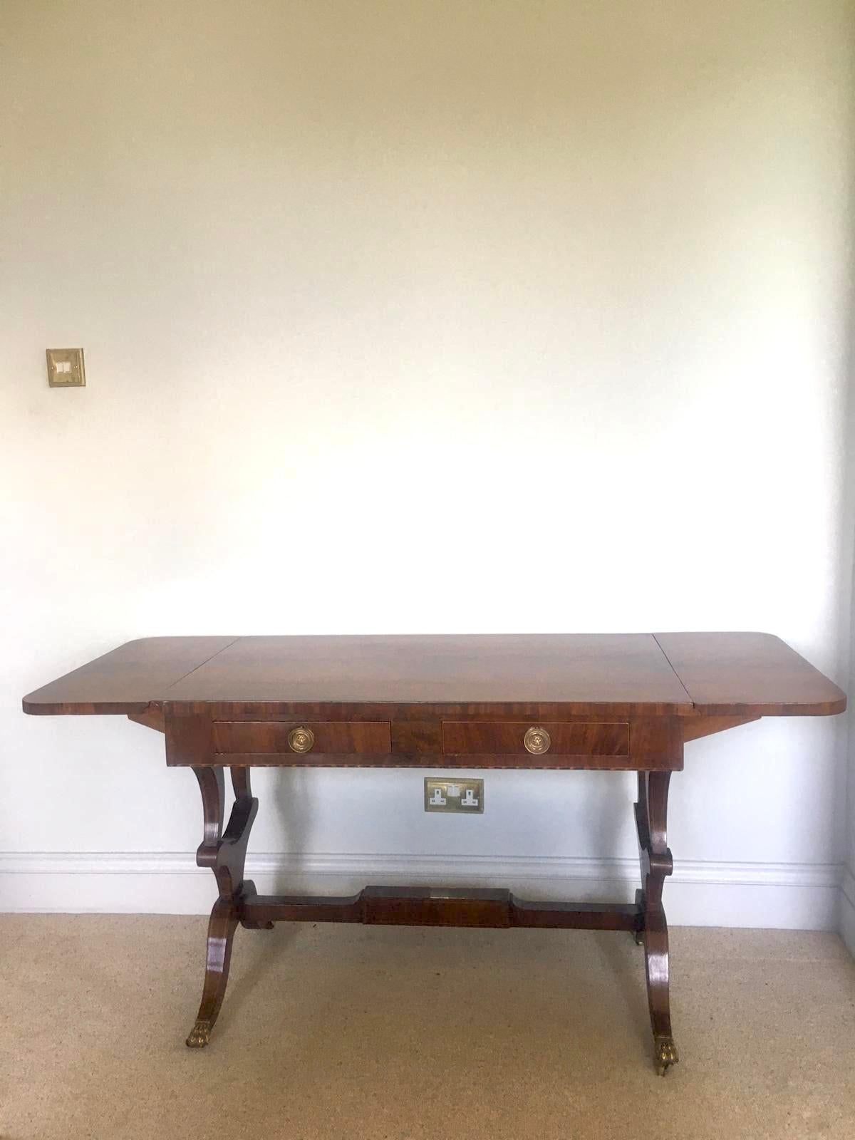 Fine Quality George III Inlaid Mahogany Freestanding Sofa Table 9