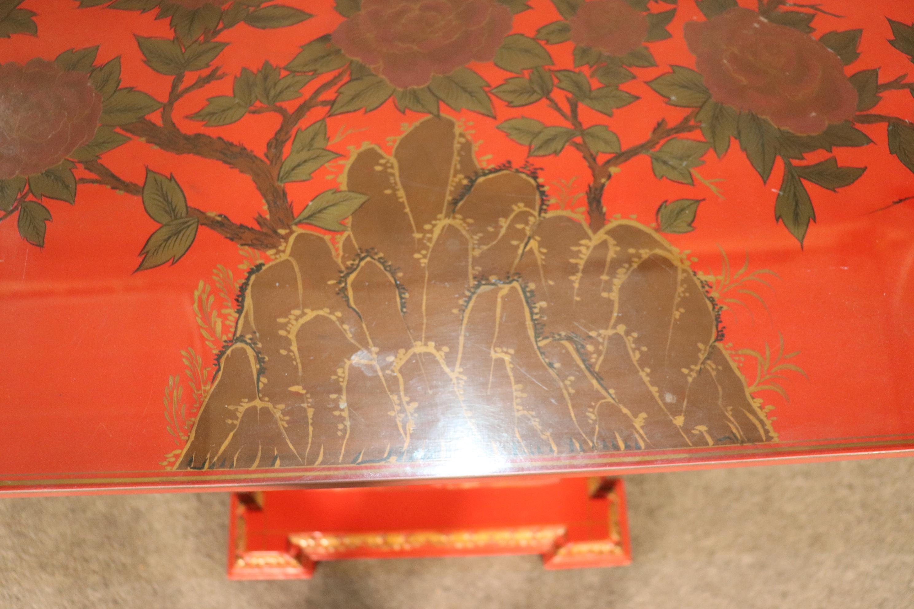 Fine Quality Georgian Carved Eagle and Red Laqcuer Console Table 5