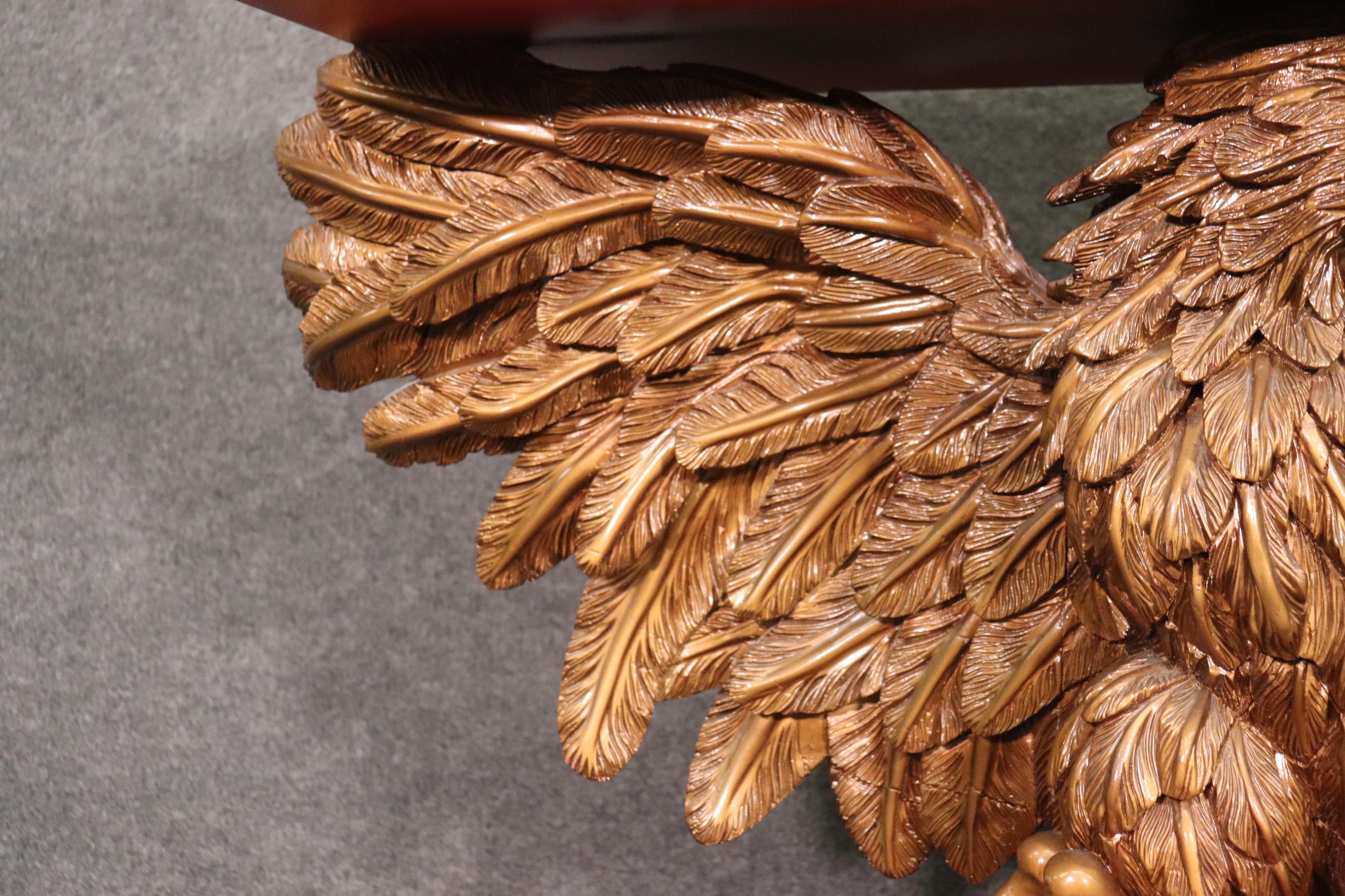 Fine Quality Georgian Carved Eagle and Red Laqcuer Console Table 14