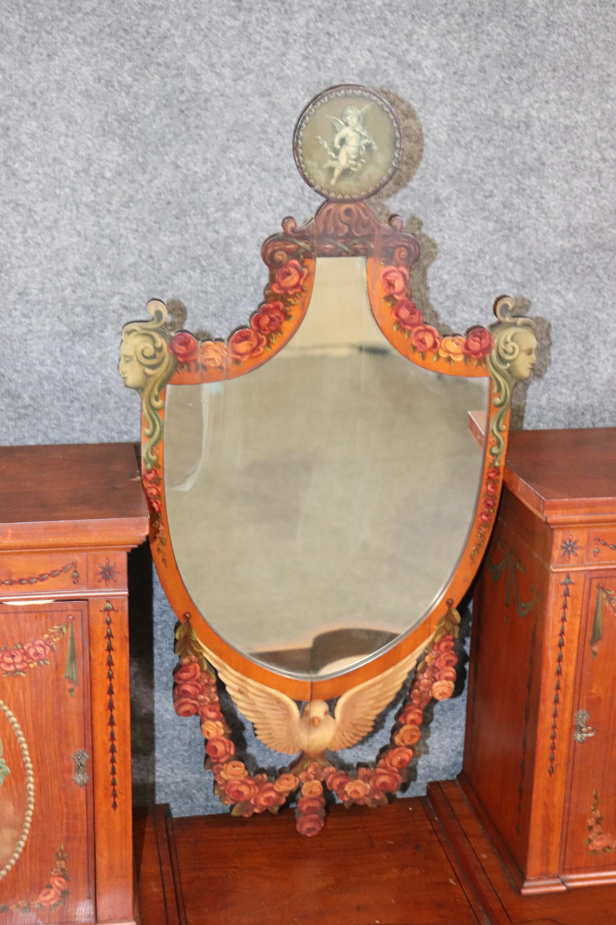 Fine Quality Gillow & Co Satinwood Paint Decorated Ladies Vanity Circa 1890s For Sale 6