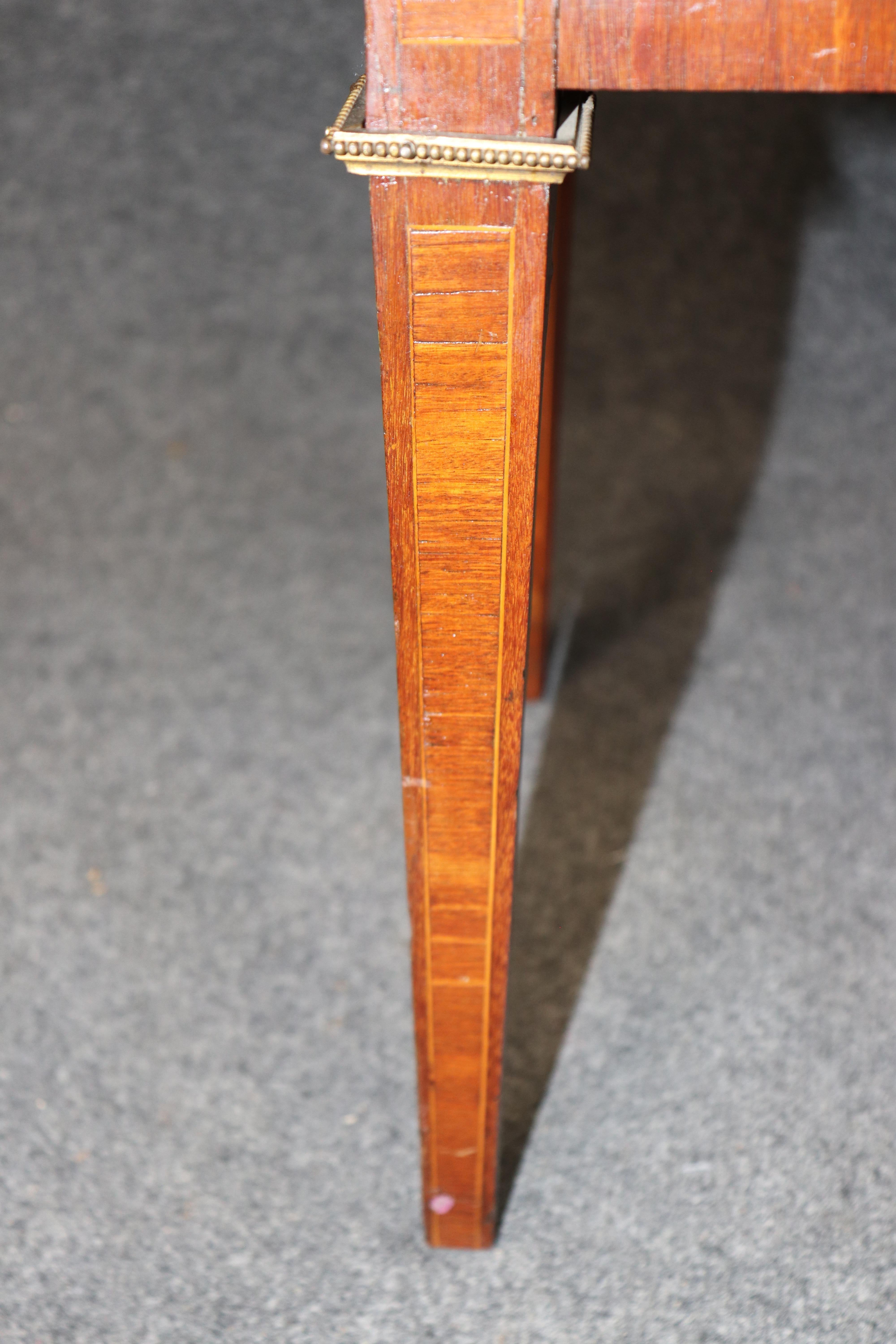 Fine Quality Inlaid Marquetry Petite Louis XVI Mahogany Secretary Desk For Sale 5