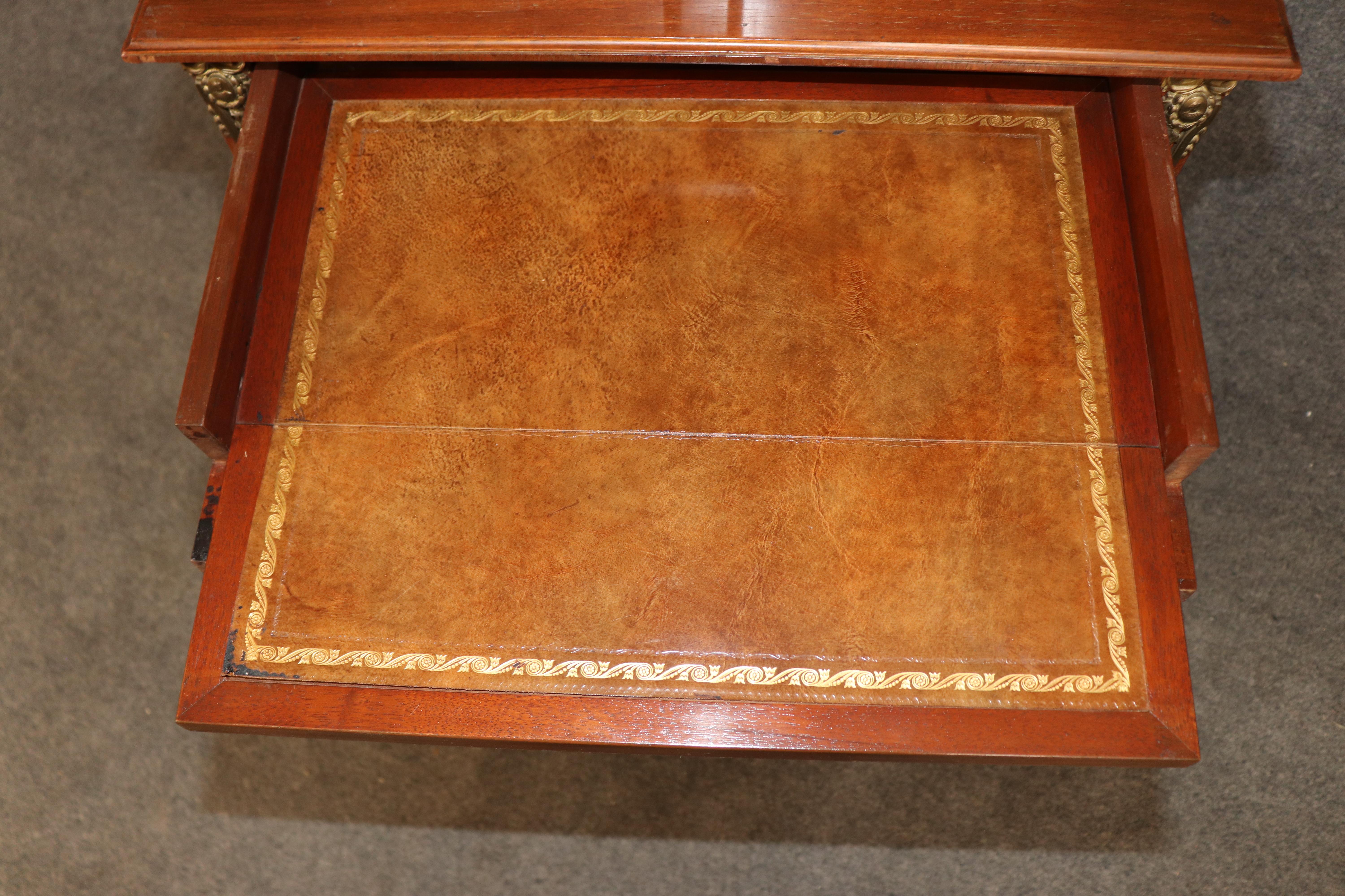 Fine Quality Inlaid Marquetry Petite Louis XVI Mahogany Secretary Desk For Sale 1