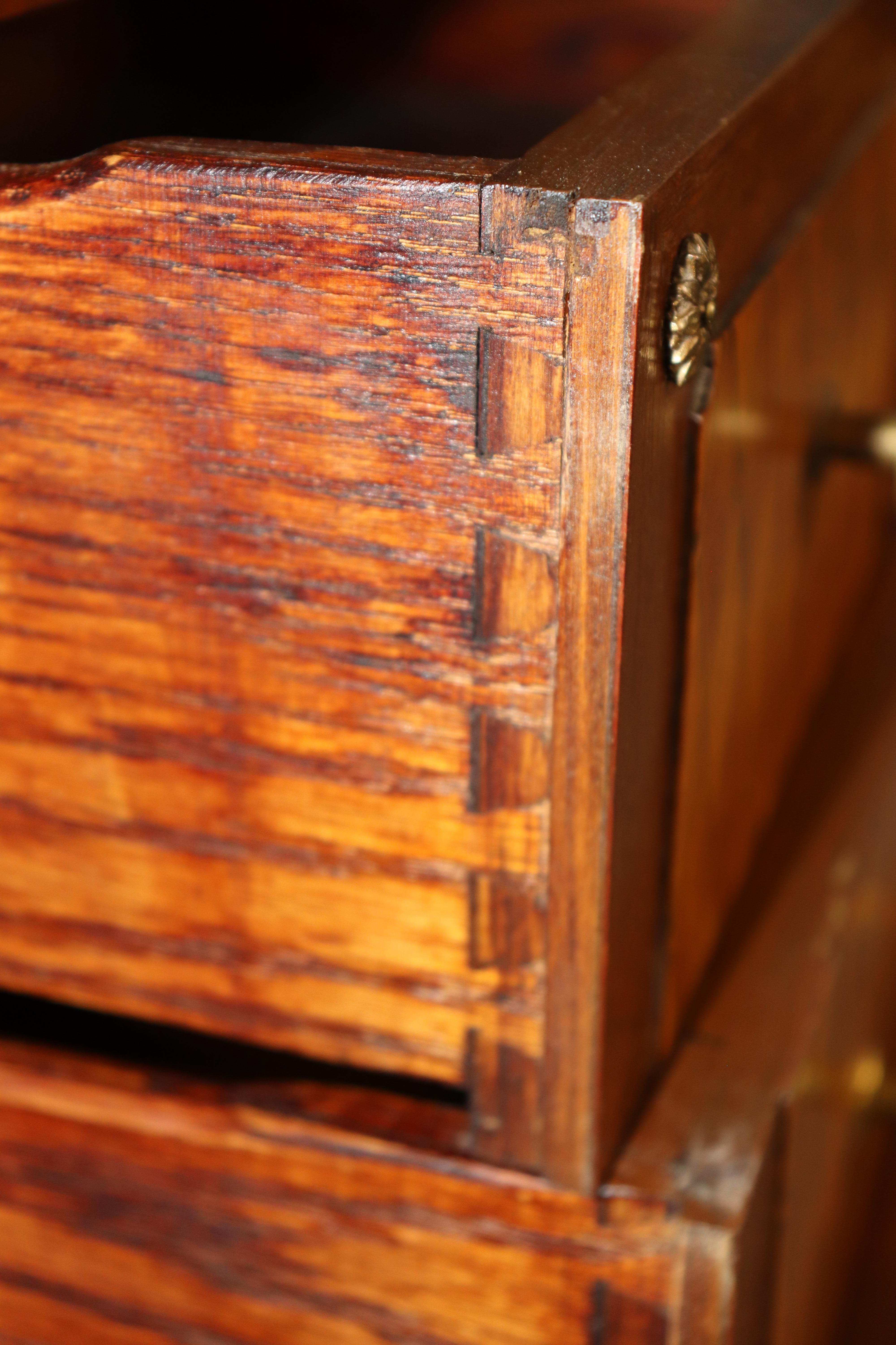 Fine Quality Inlaid Marquetry Petite Louis XVI Mahogany Secretary Desk For Sale 3