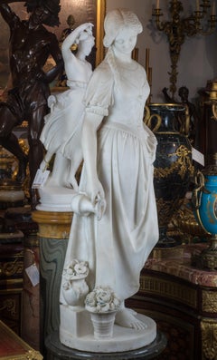 Italian Marble Statue of Beauty attributed to Gambogi