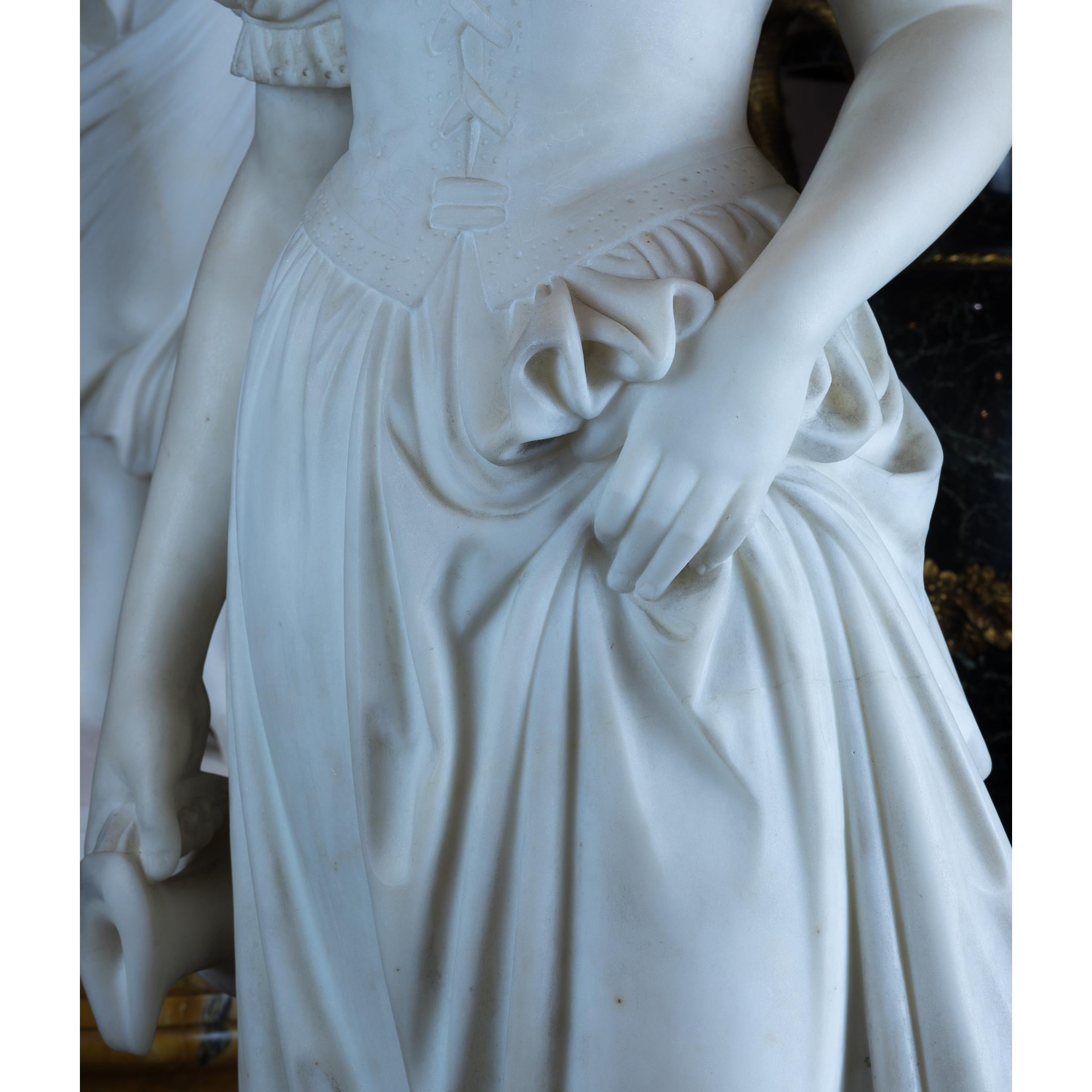 19th Century Italian Marble Statue of Beauty attributed to Gambogi For Sale