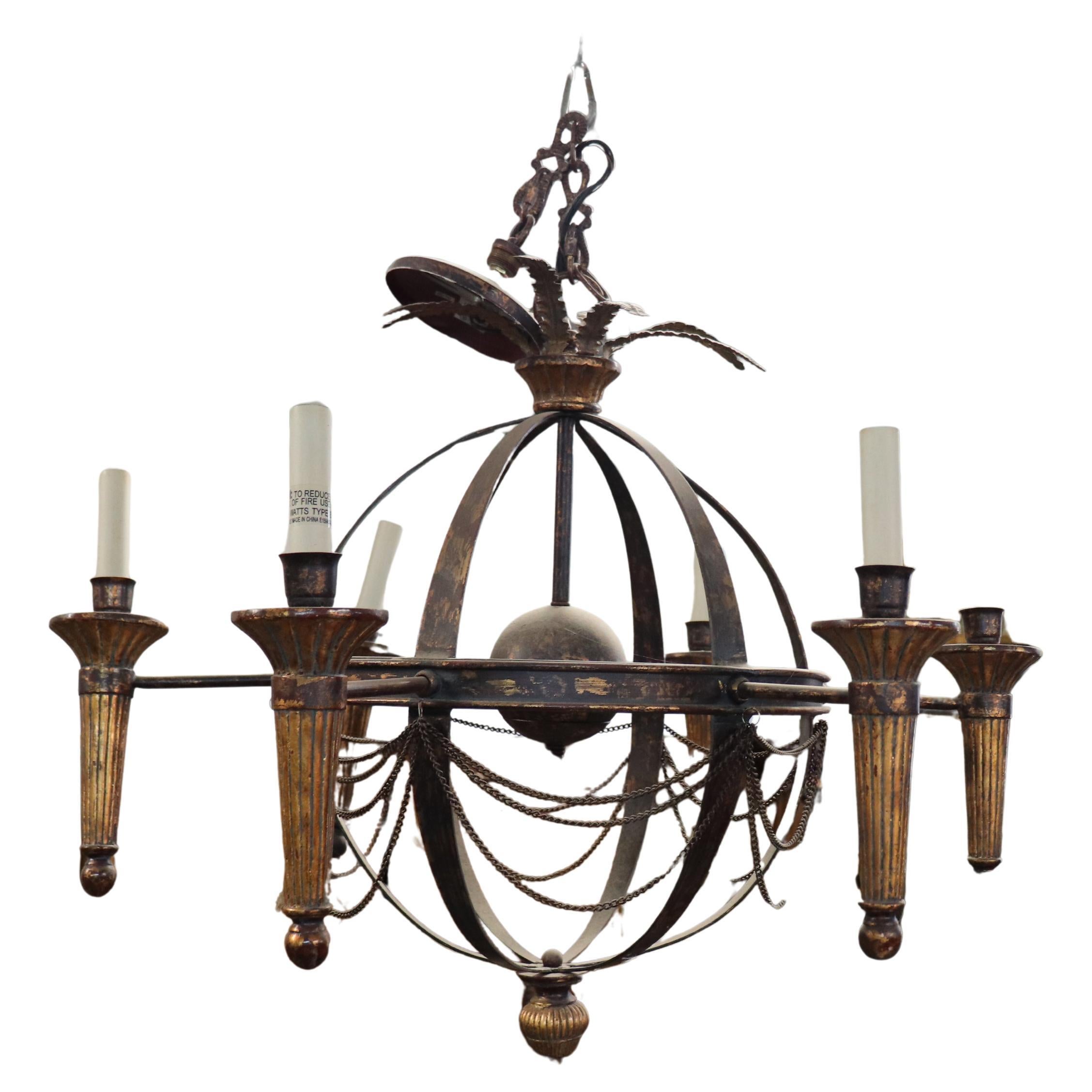 Fine Quality Italian Style Maitland Smith Satellite Form Chandelier