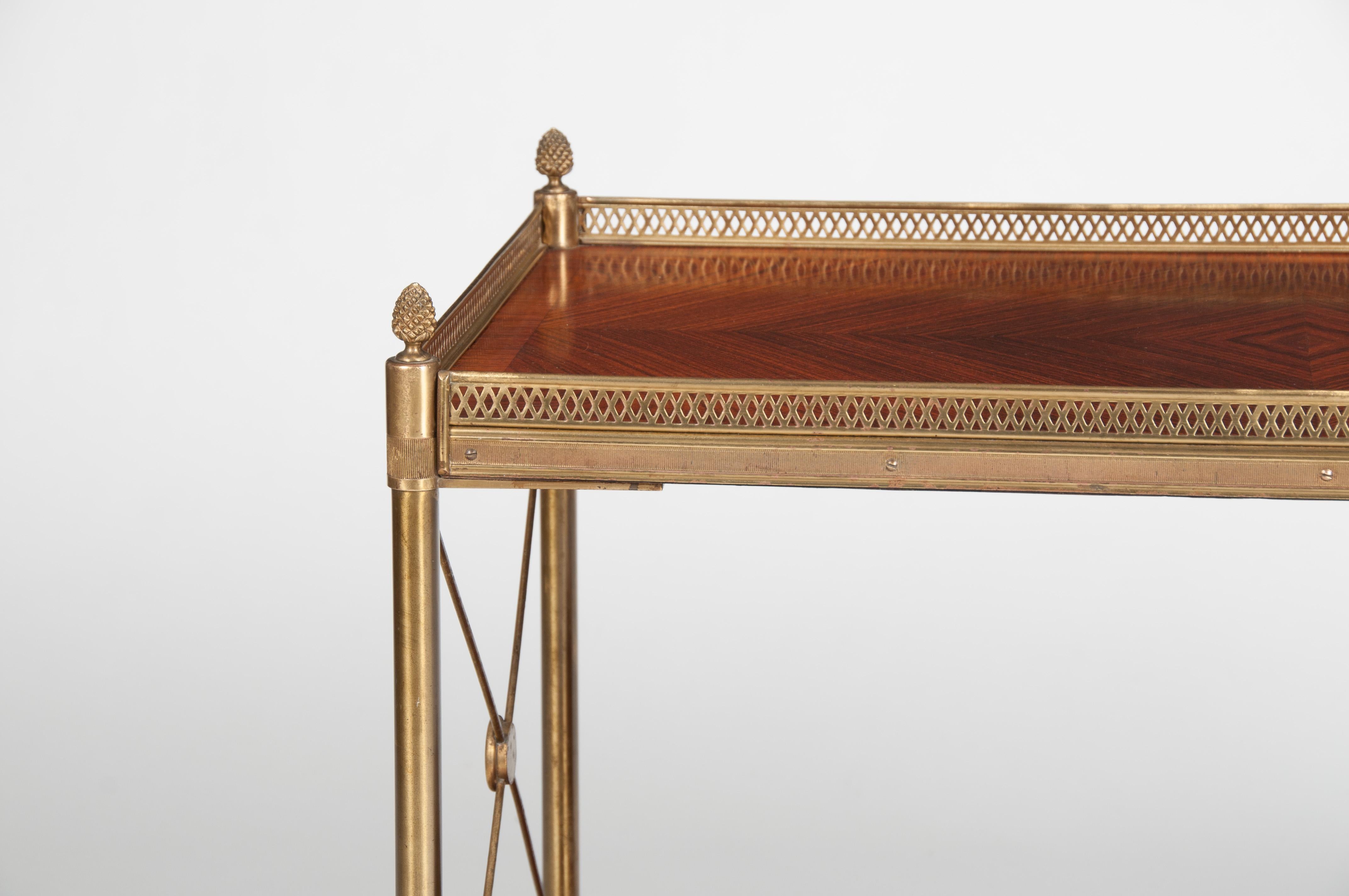 Fine Quality Kingwood and Brass Two-Tier Etagere, circa 1920 1