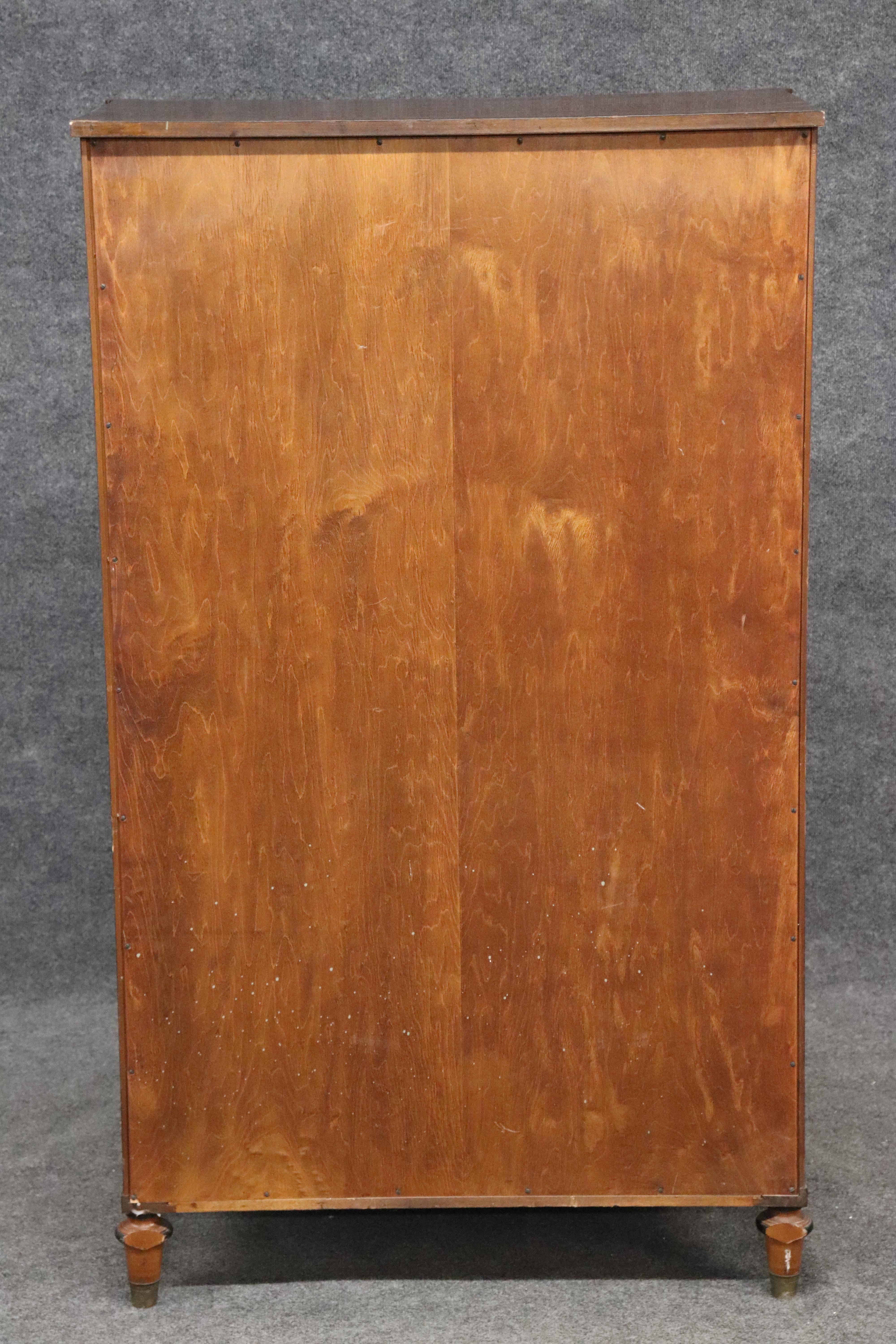 Fine Quality Kittinger Satinwood English Regency Inlaid Gentleman's Dresser For Sale 12