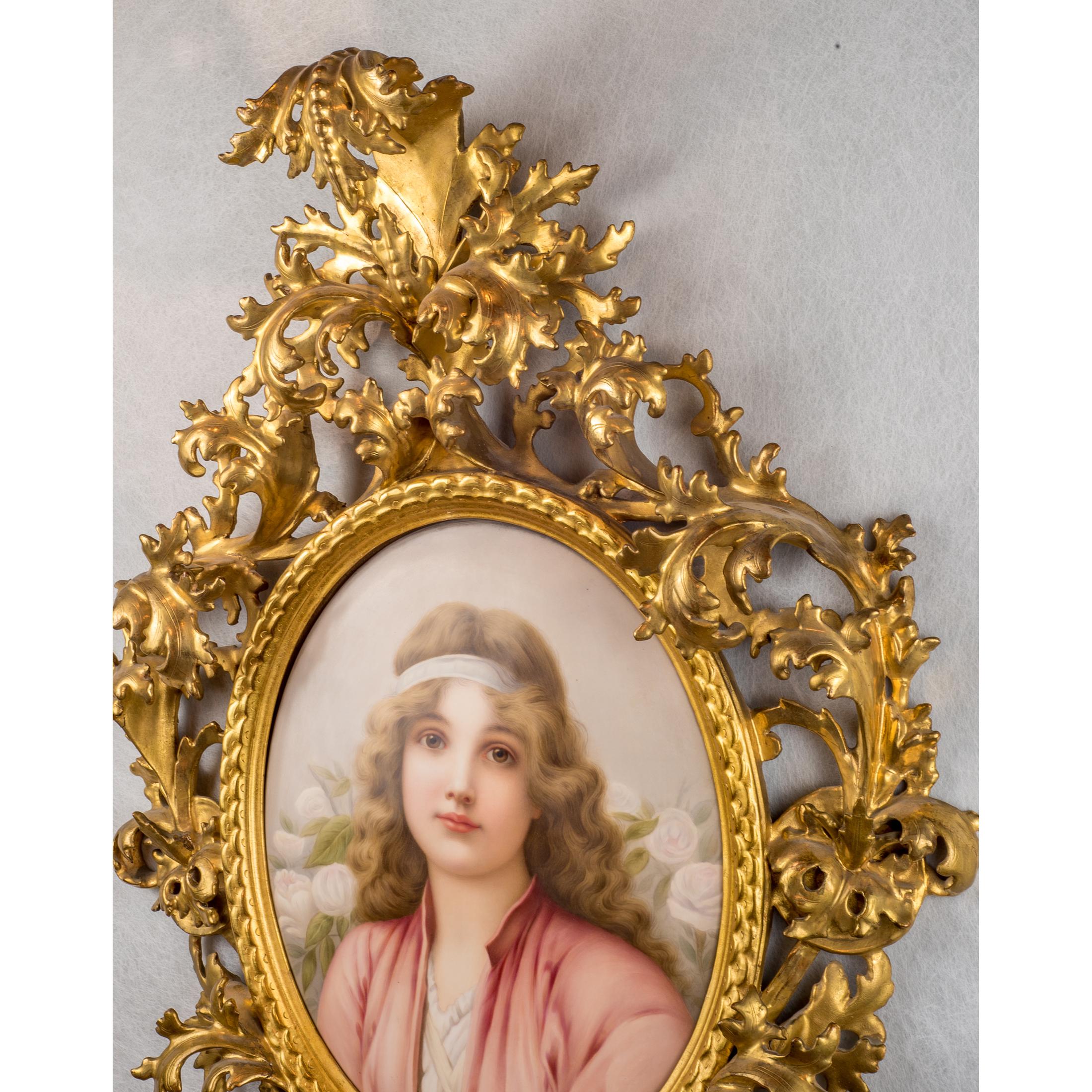 KPM Porcelain Plaque
German, 19th century

Beauty with headband

Signed Greiner

Painted plaque
Measures: 13 1/4 in. x 11 1/4 in.