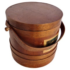 Fine Quality Late 19th Century Pennsylvania Shaker Bucket With Lid. All Original