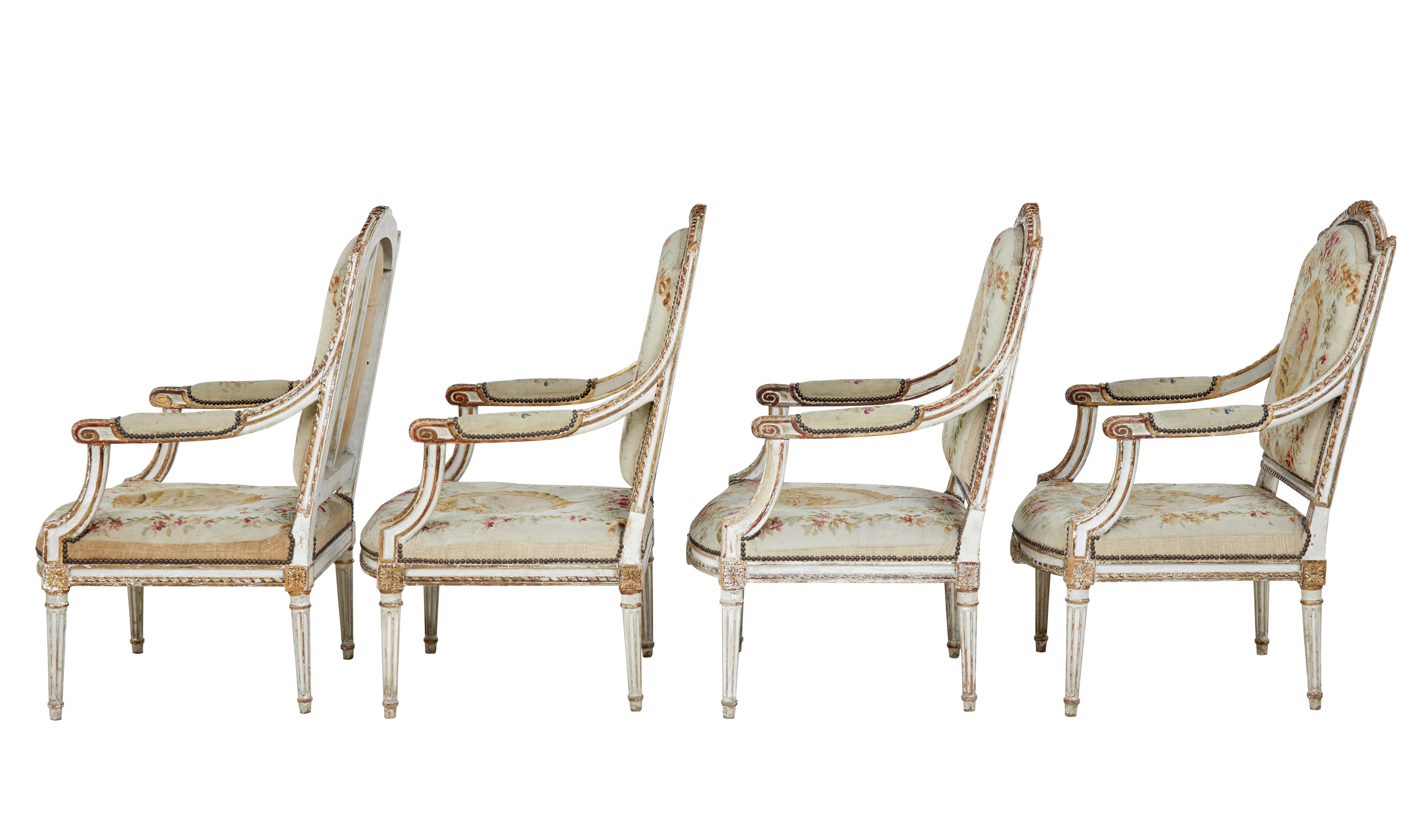 Fine Quality Louis Philippe I Period 5 Piece Tapestry Gilt Salon Suite 6