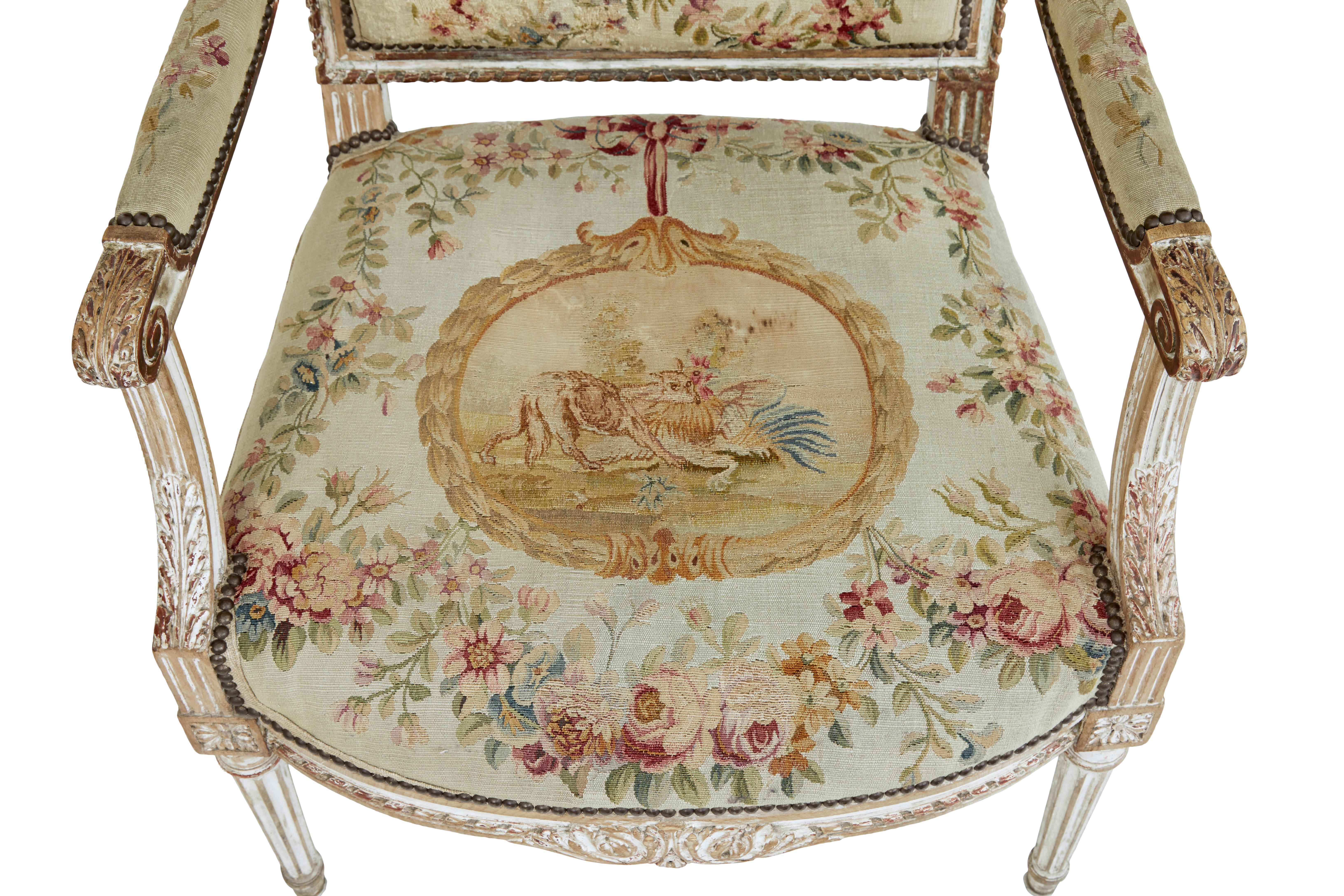 Fine Quality Louis Philippe I Period 5 Piece Tapestry Gilt Salon Suite 12