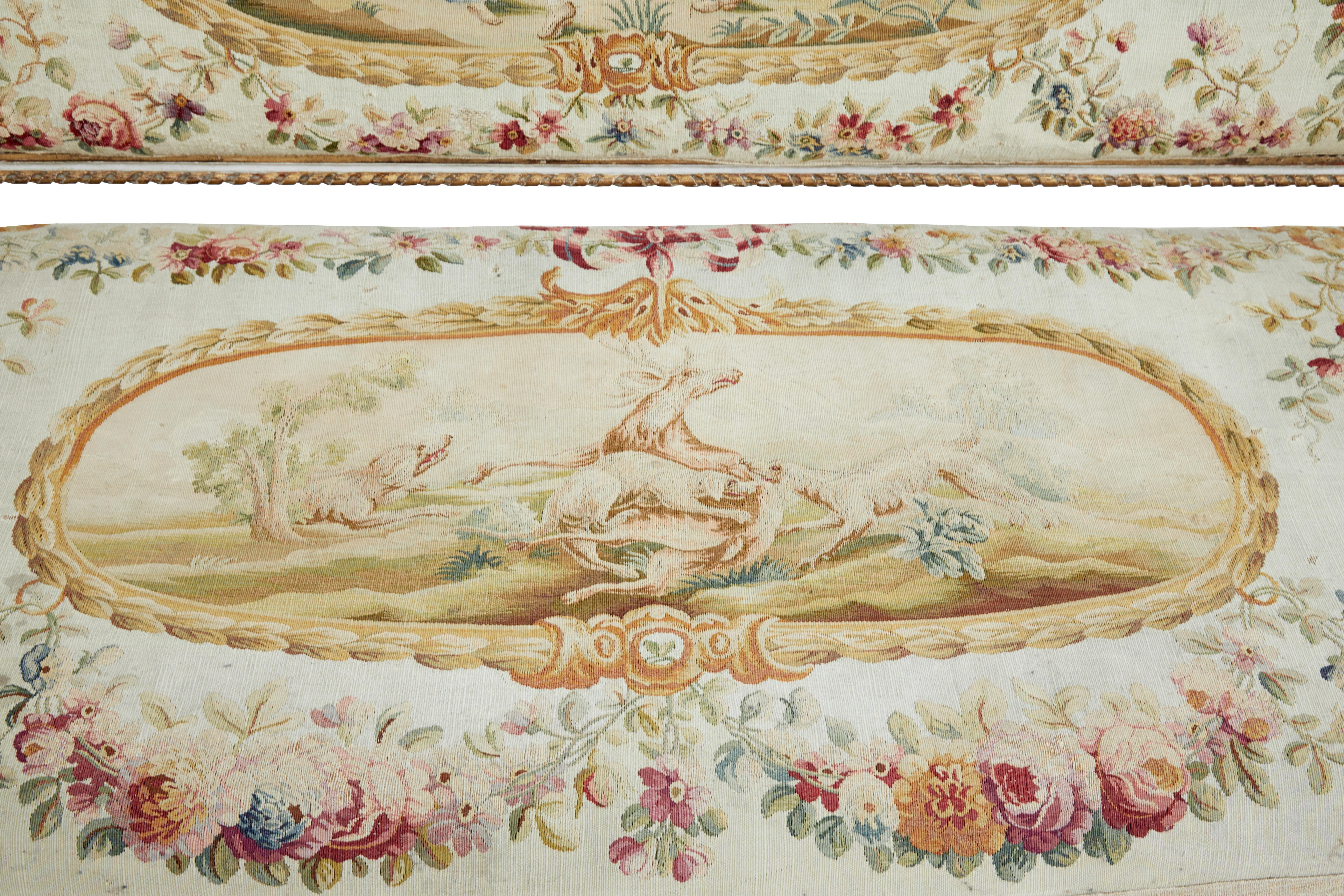 Fine Quality Louis Philippe i Period 5 Piece Tapestry Gilt Salon Suite 13