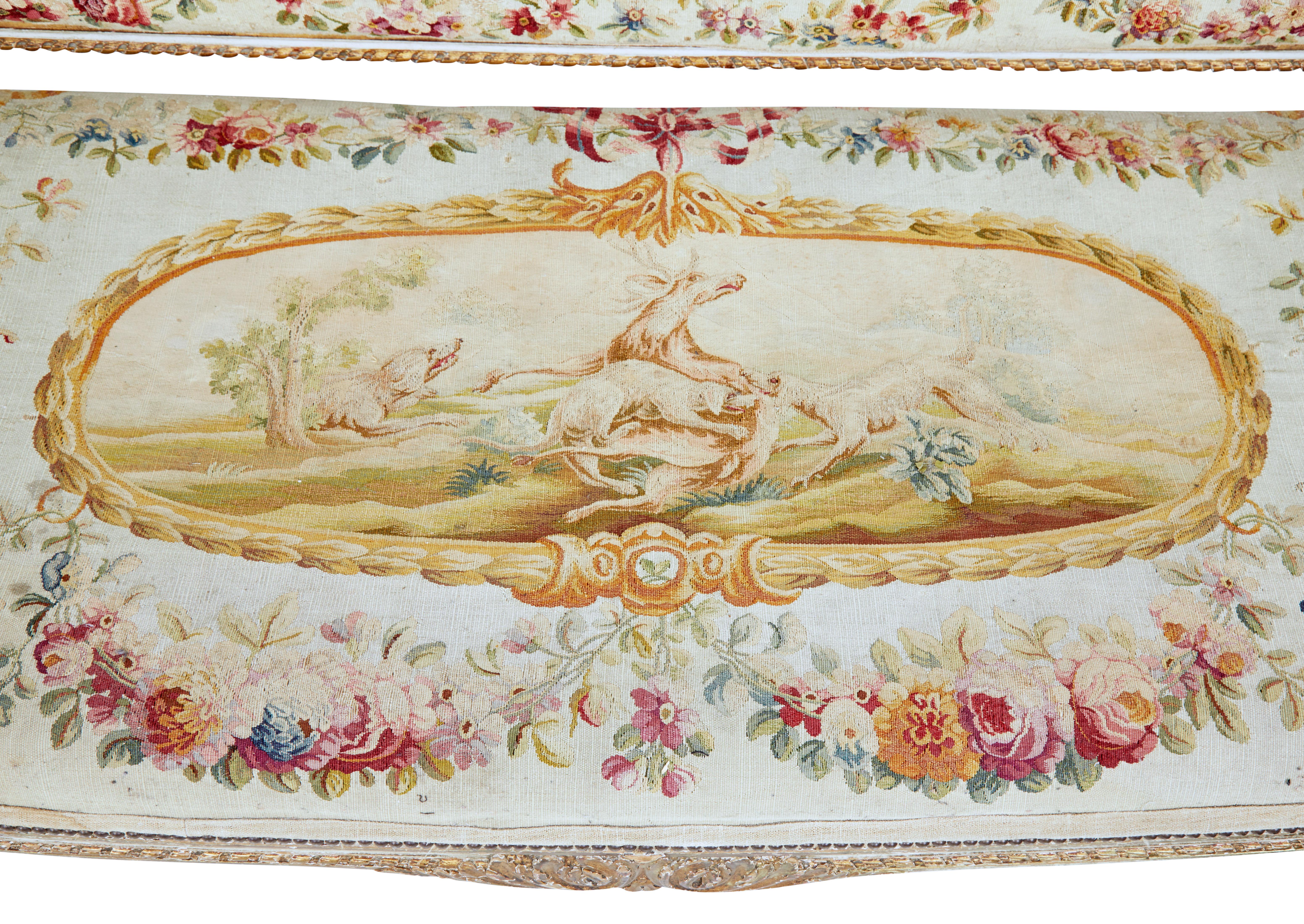 Fine Quality Louis Philippe I Period 5 Piece Tapestry Gilt Salon Suite 1