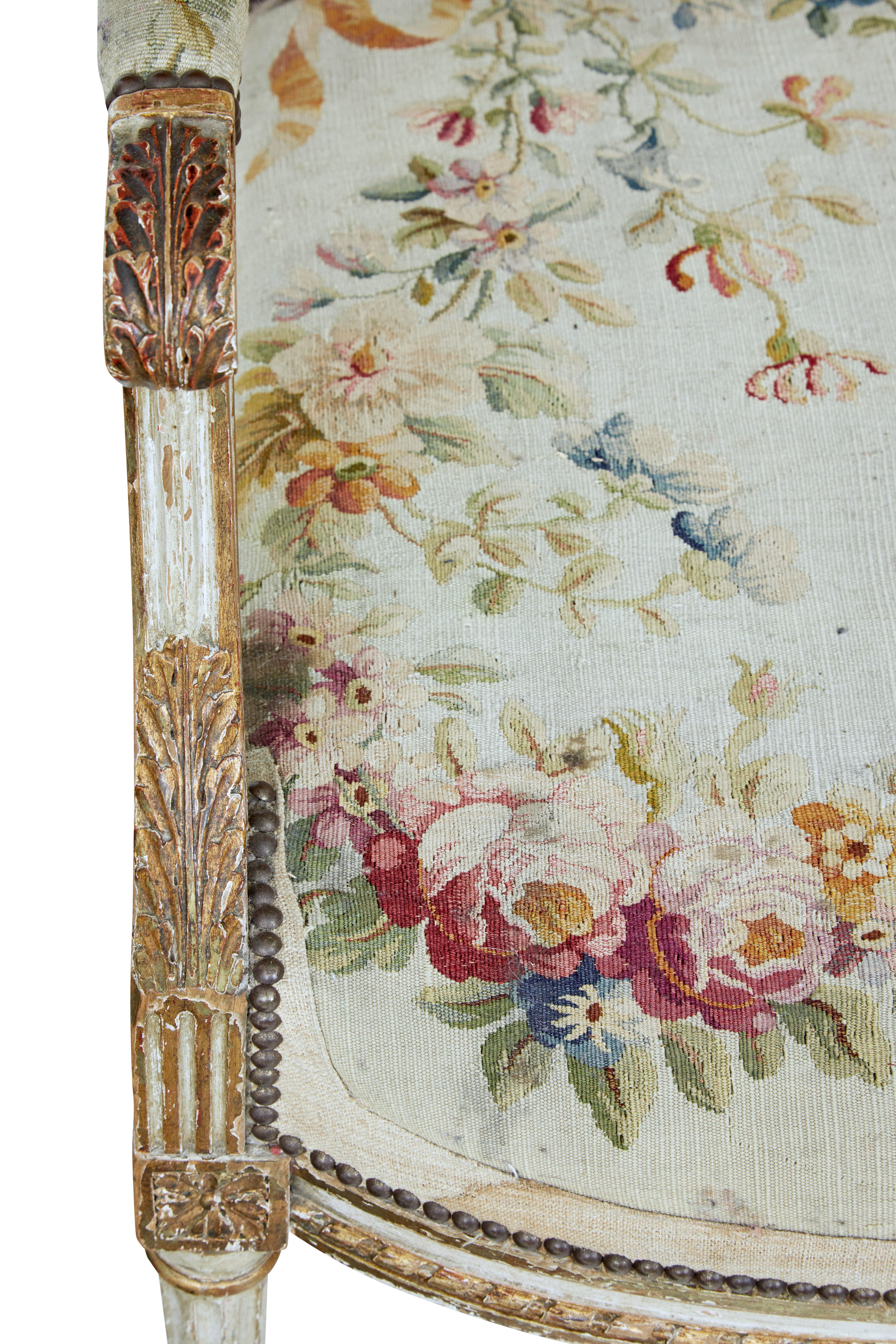 Fine Quality Louis Philippe i Period 5 Piece Tapestry Gilt Salon Suite 2