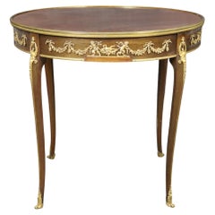 Fine Quality Mahogany and Bronze Mounted Center Table Attributed Paul Sormani