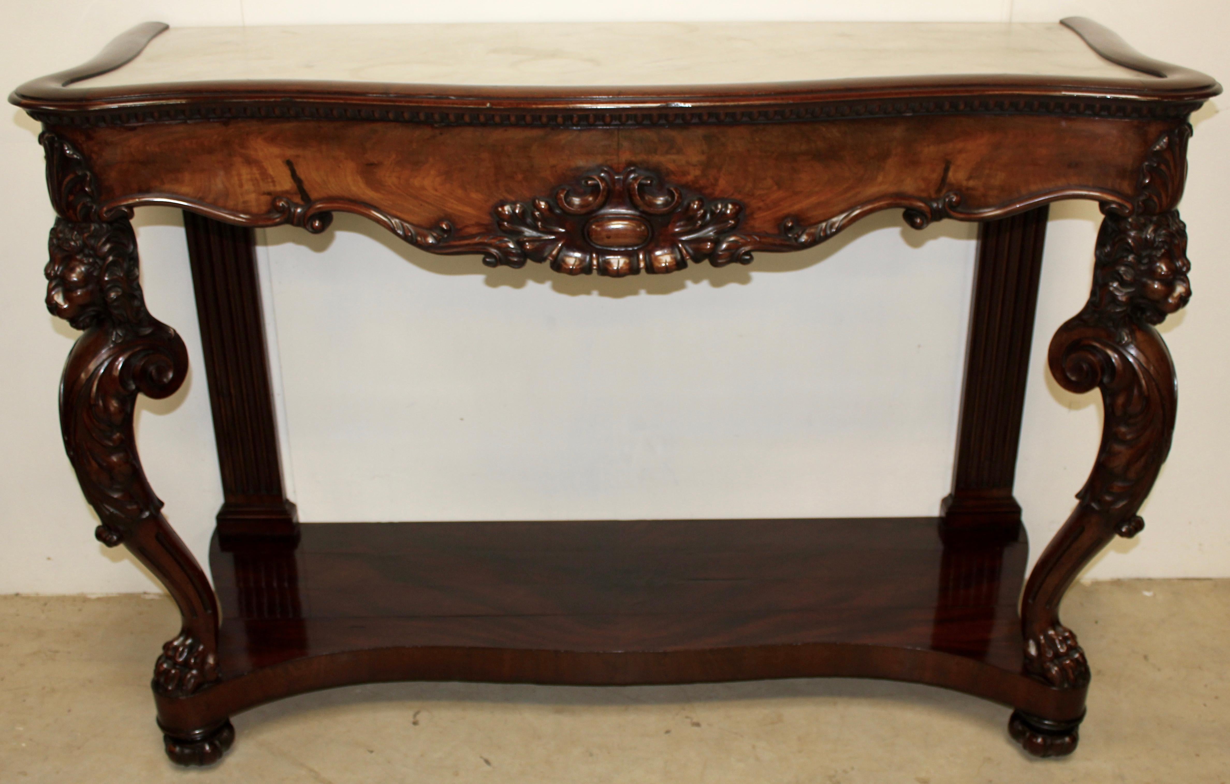 Fine Quality Mahogany Console Table For Sale 5