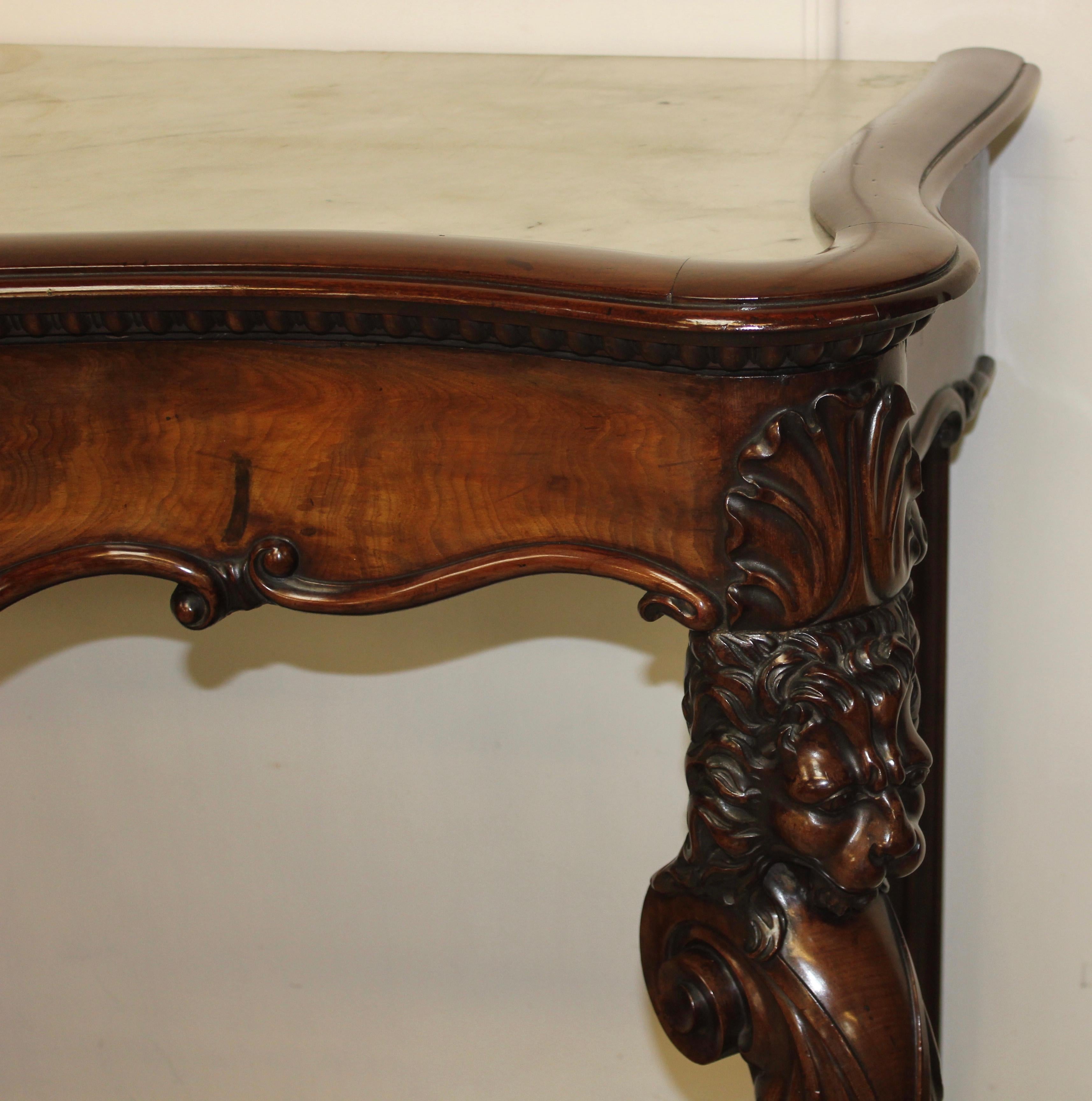 Fine Quality Mahogany Console Table In Good Condition For Sale In Chulmleigh, Devon