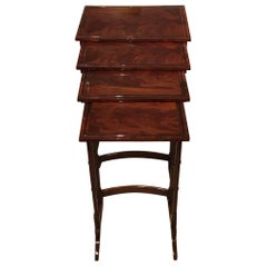 Fine Quality Mahogany Edwardian Period Quartetto Nest of Tables