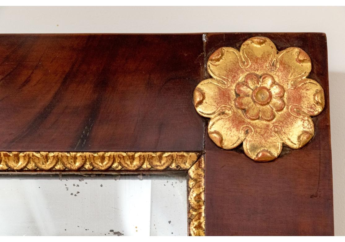 20th Century Fine Quality Mahogany Framed Beveled Edge Mirror For Sale