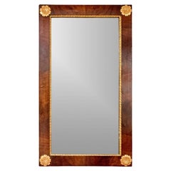 Vintage Fine Quality Mahogany Framed Beveled Edge Mirror