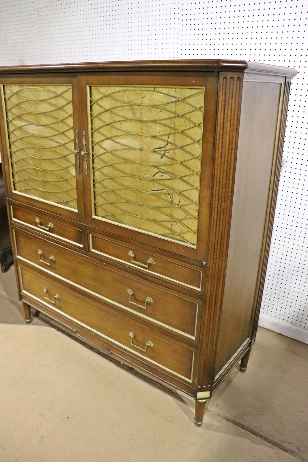 Fine Quality Maison Jansen Style Directoire Tall Dresser Wardrobe  For Sale 2