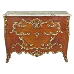 Fine Quality Marble Top French Louis XV Walnut Commode, circa 1900