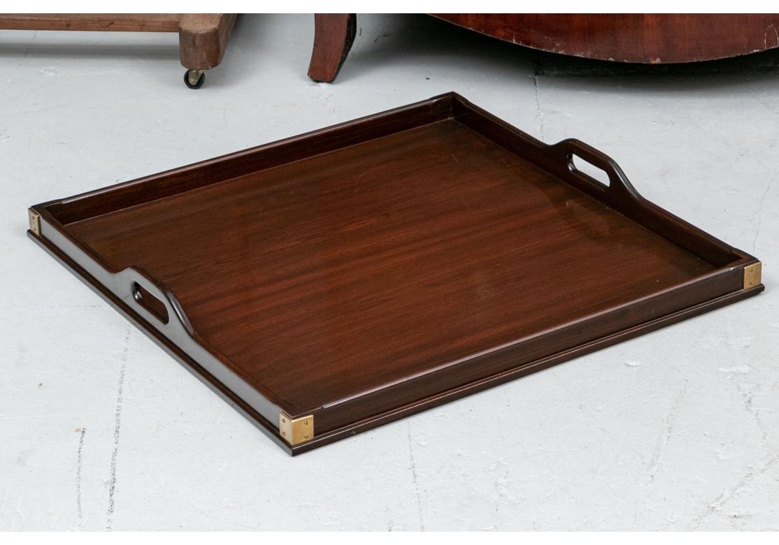 Fine Quality Massive Mahogany Tray In Fair Condition For Sale In Bridgeport, CT