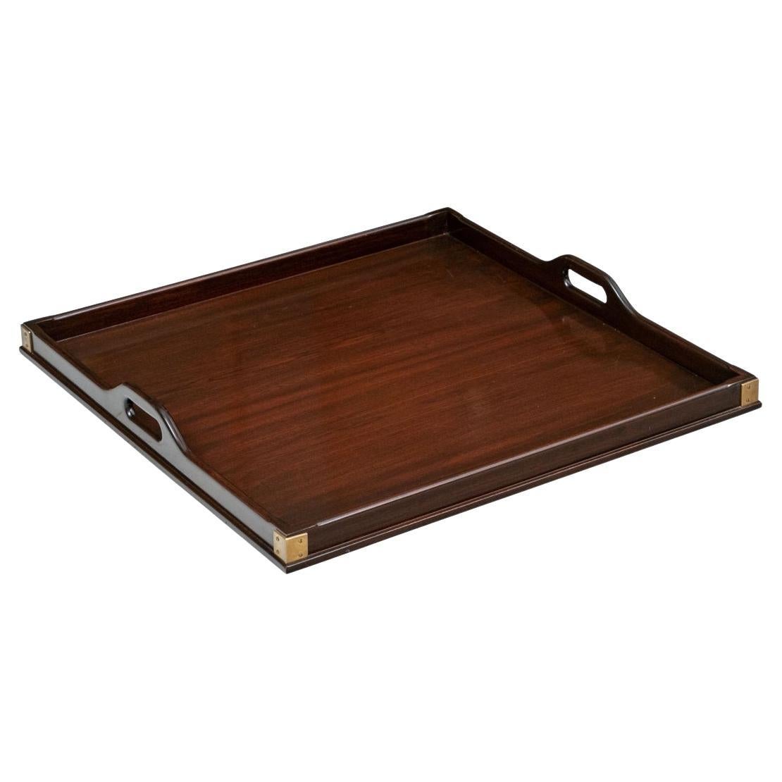 Fine Quality Massive Mahogany Tray For Sale