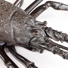 Fine Quality Meiji Period Bronze Okimono of a Lobster