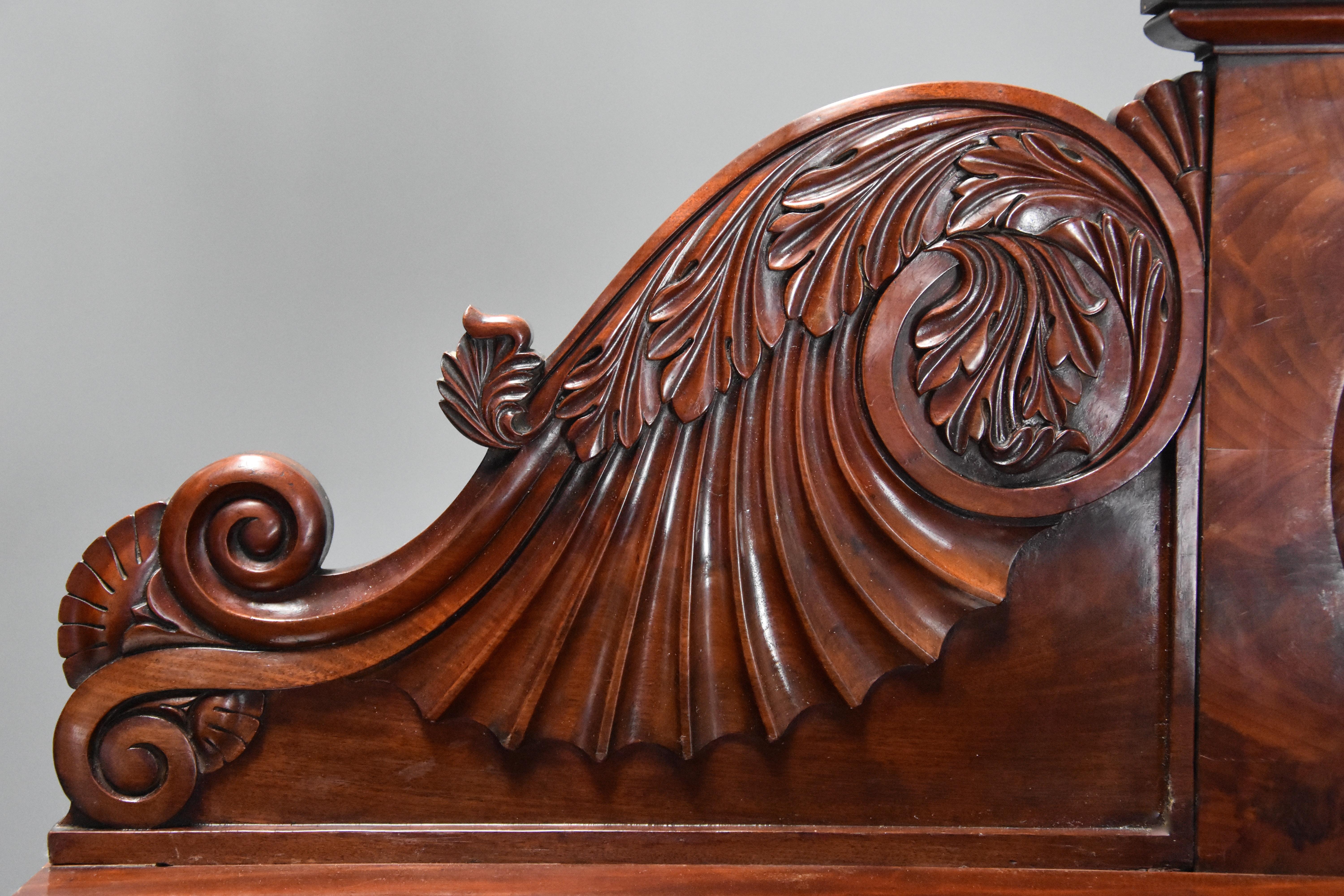 Fine Quality Mid-19th Century Mahogany Pedestal Sideboard 2