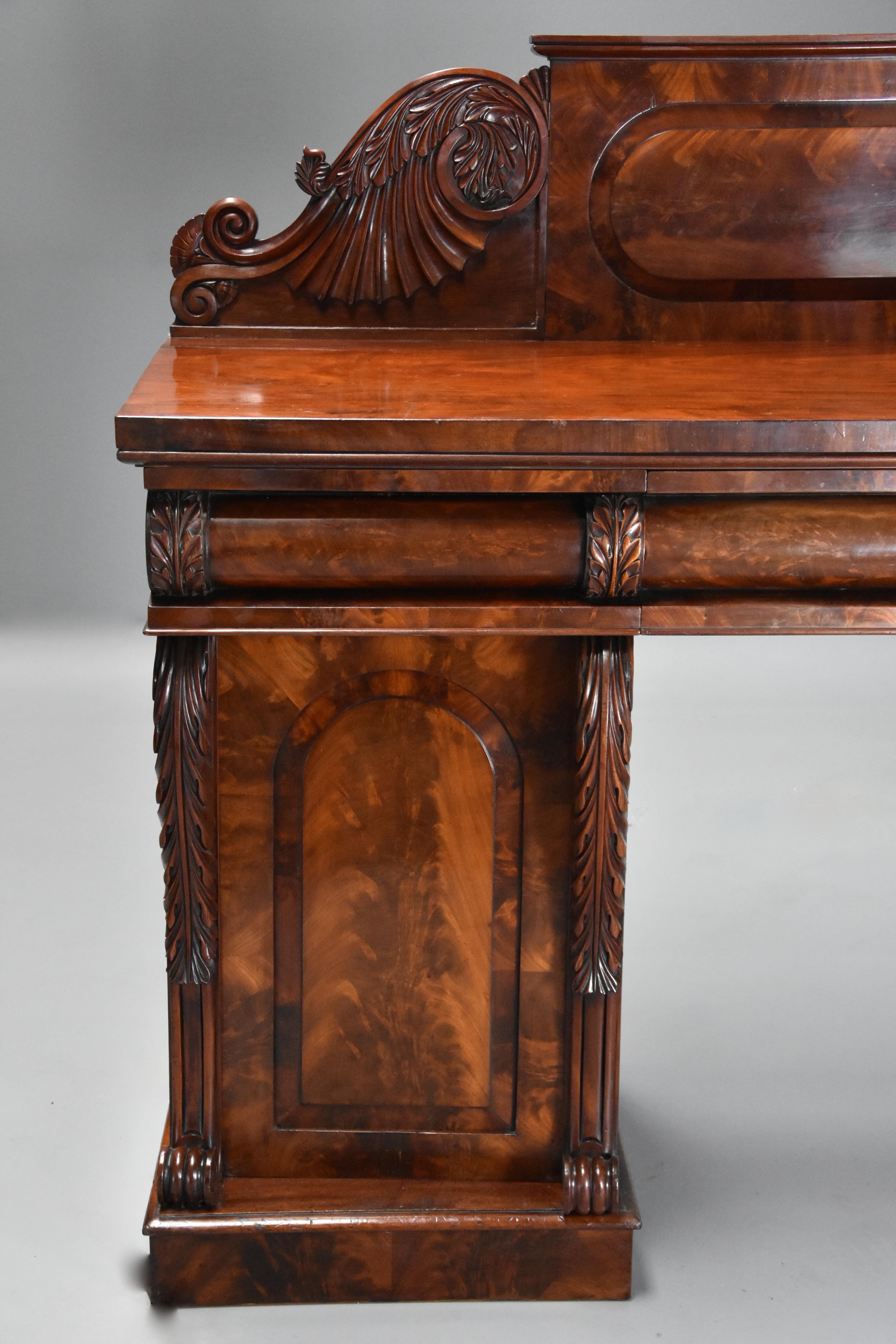 Fine Quality Mid-19th Century Mahogany Pedestal Sideboard 4