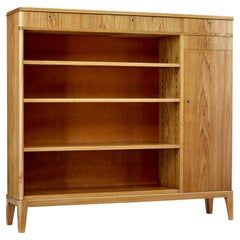 Fine Quality Mid-20th Century Scandinavian Modern Elm Bookcase Cabinet