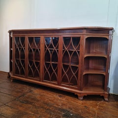 Fine quality Morris & Co Arts & Crafts  glazed bookase cabinet