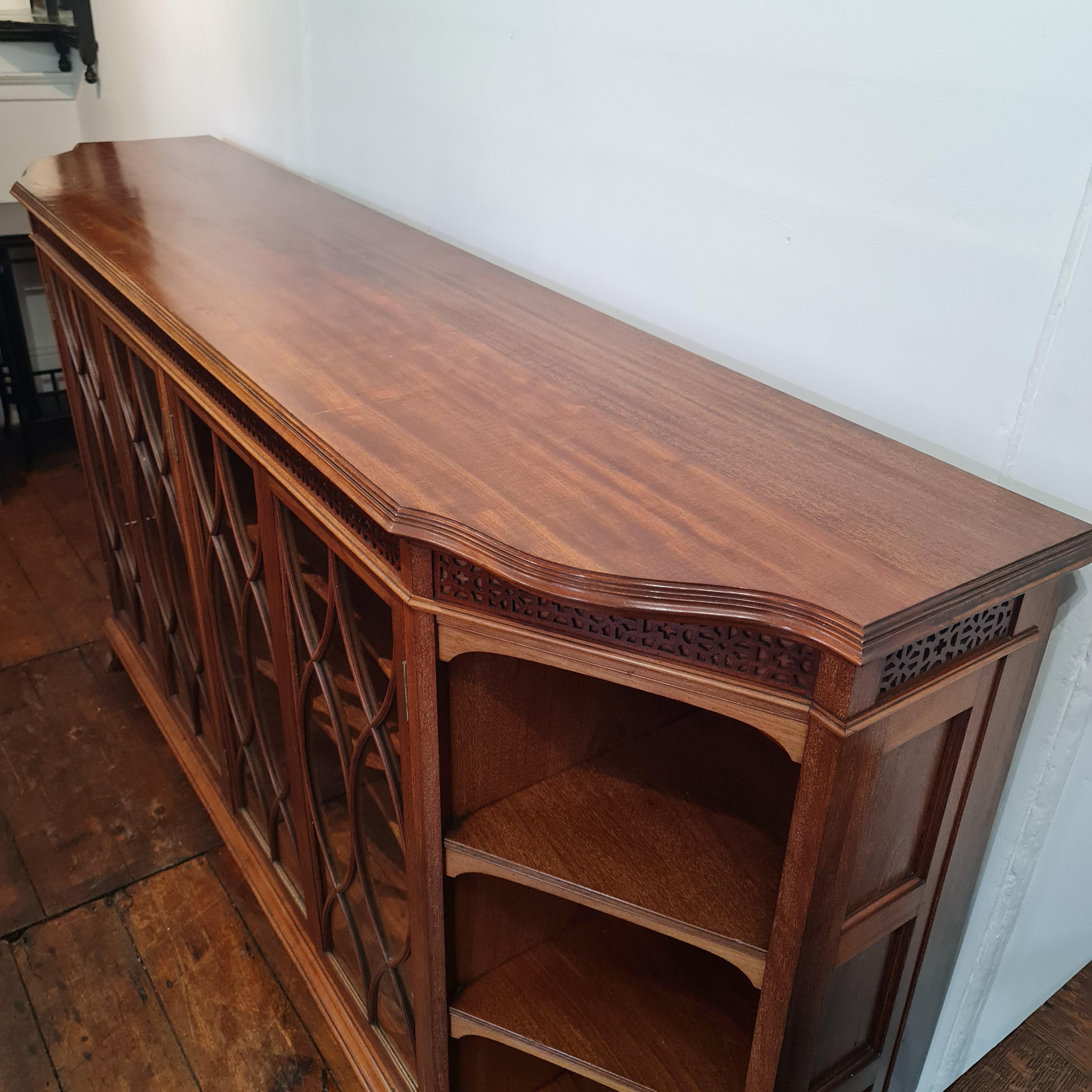 19th Century Fine quality Morris & Co Arts & Crafts  glazed bookase cabinet For Sale