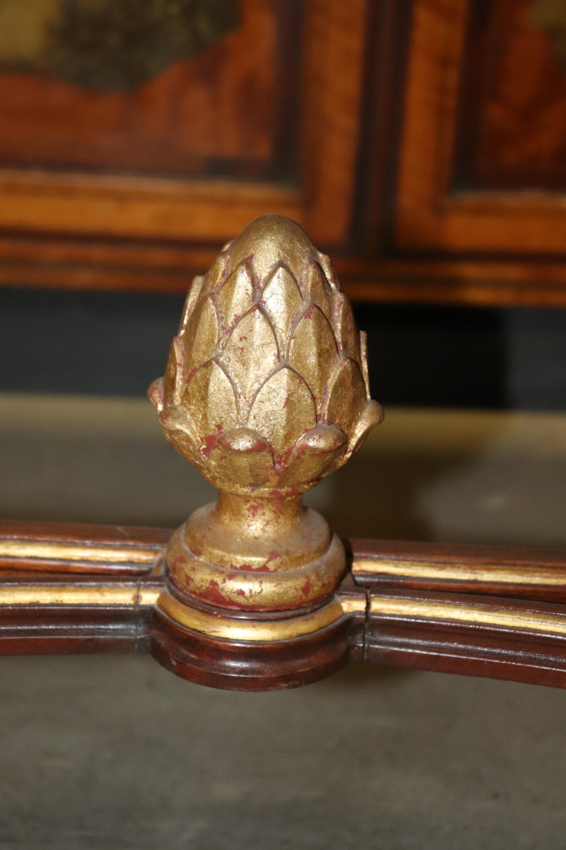 Fine Quality Paint Decorated Adams Satinwood Demilune Console Tables Circa 1900 For Sale 14