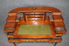 Fine Quality Paint Decorated English Adams Satinwood Carlton House Desk