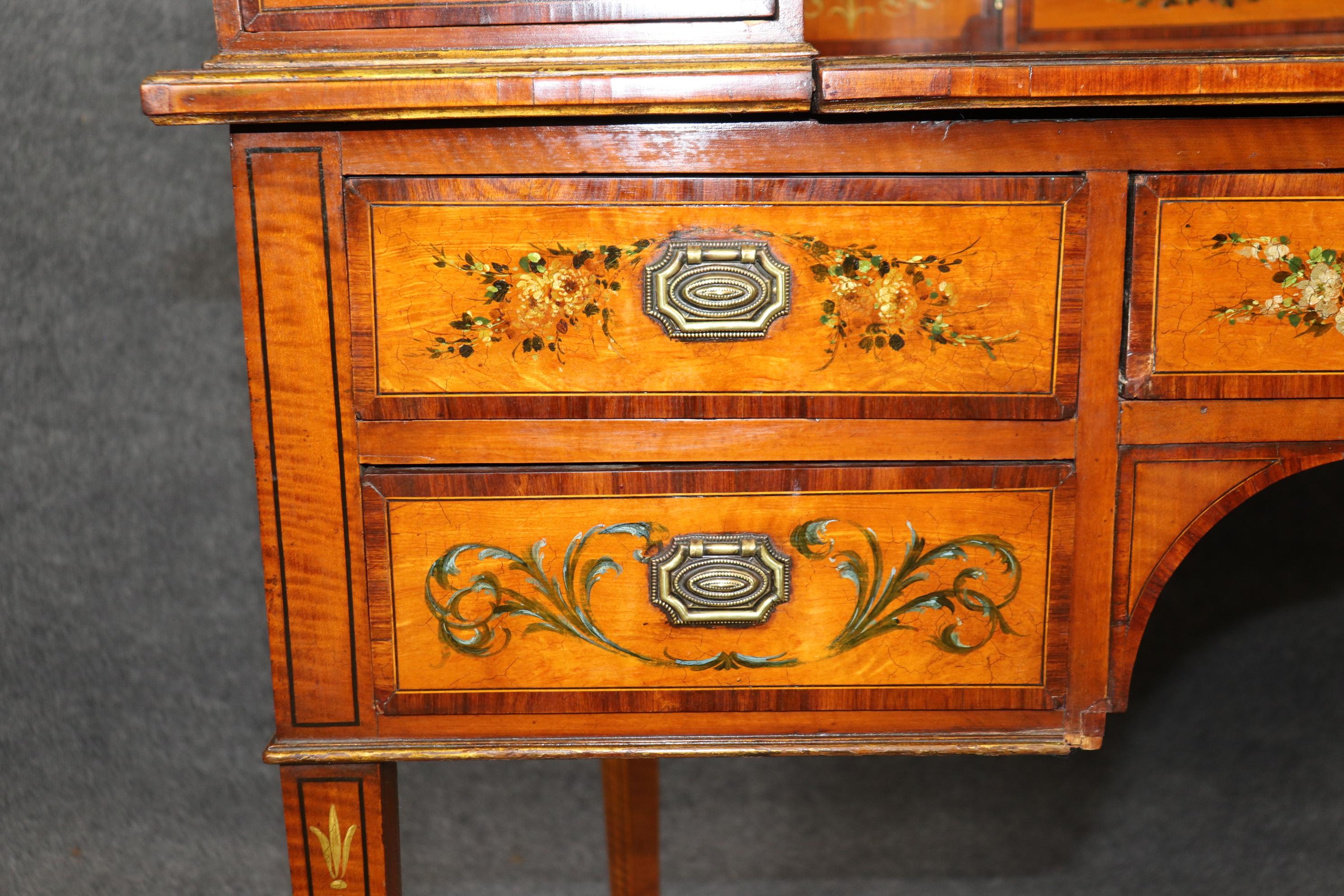 Carlton House-Schreibtisch in hoher Qualität, bemalter englischer Adams-Satinholz, Carlton im Angebot 2