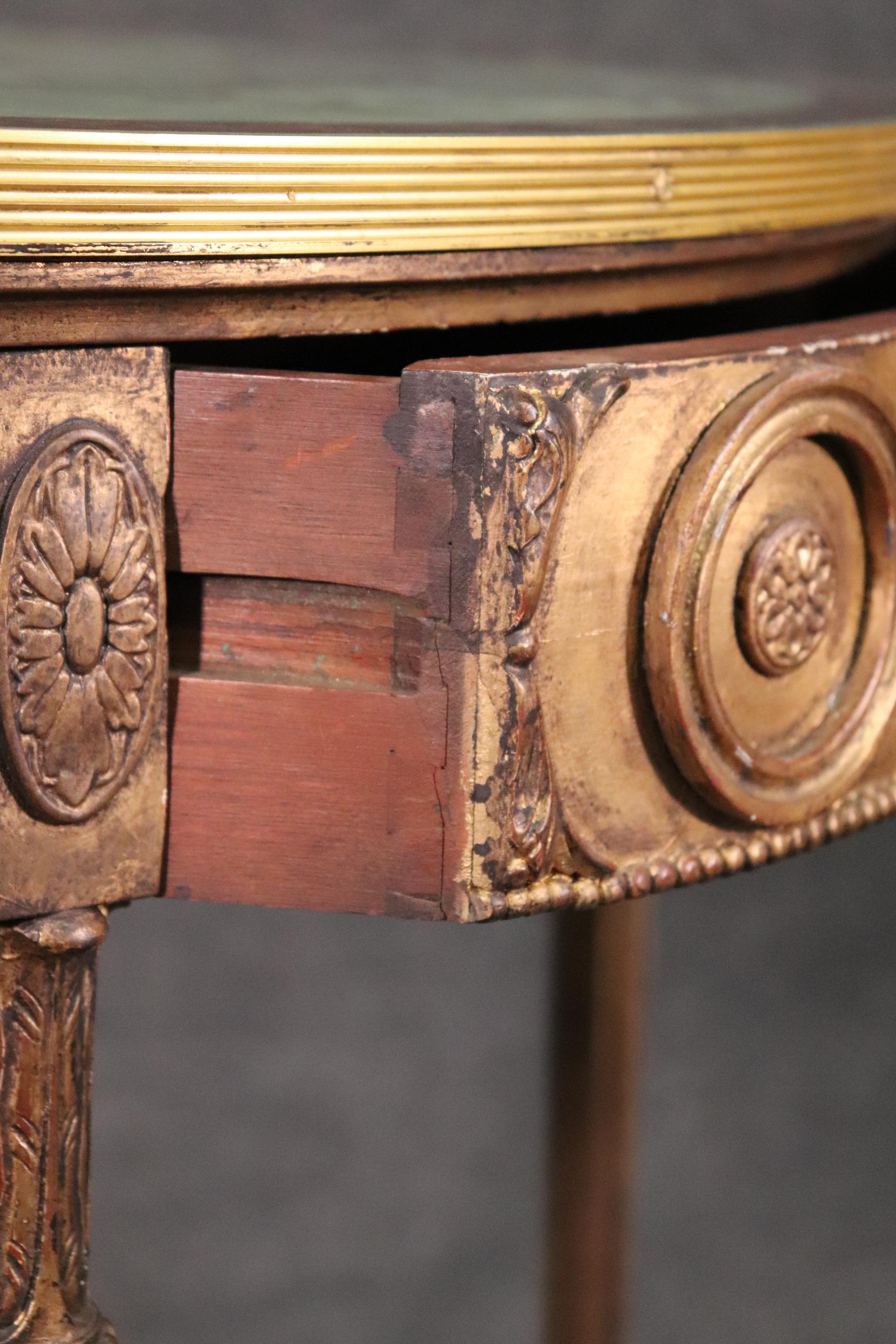 Fine Quality Paint Decorated Gilded Adams Demilune Console Table, Circa 1890 For Sale 2