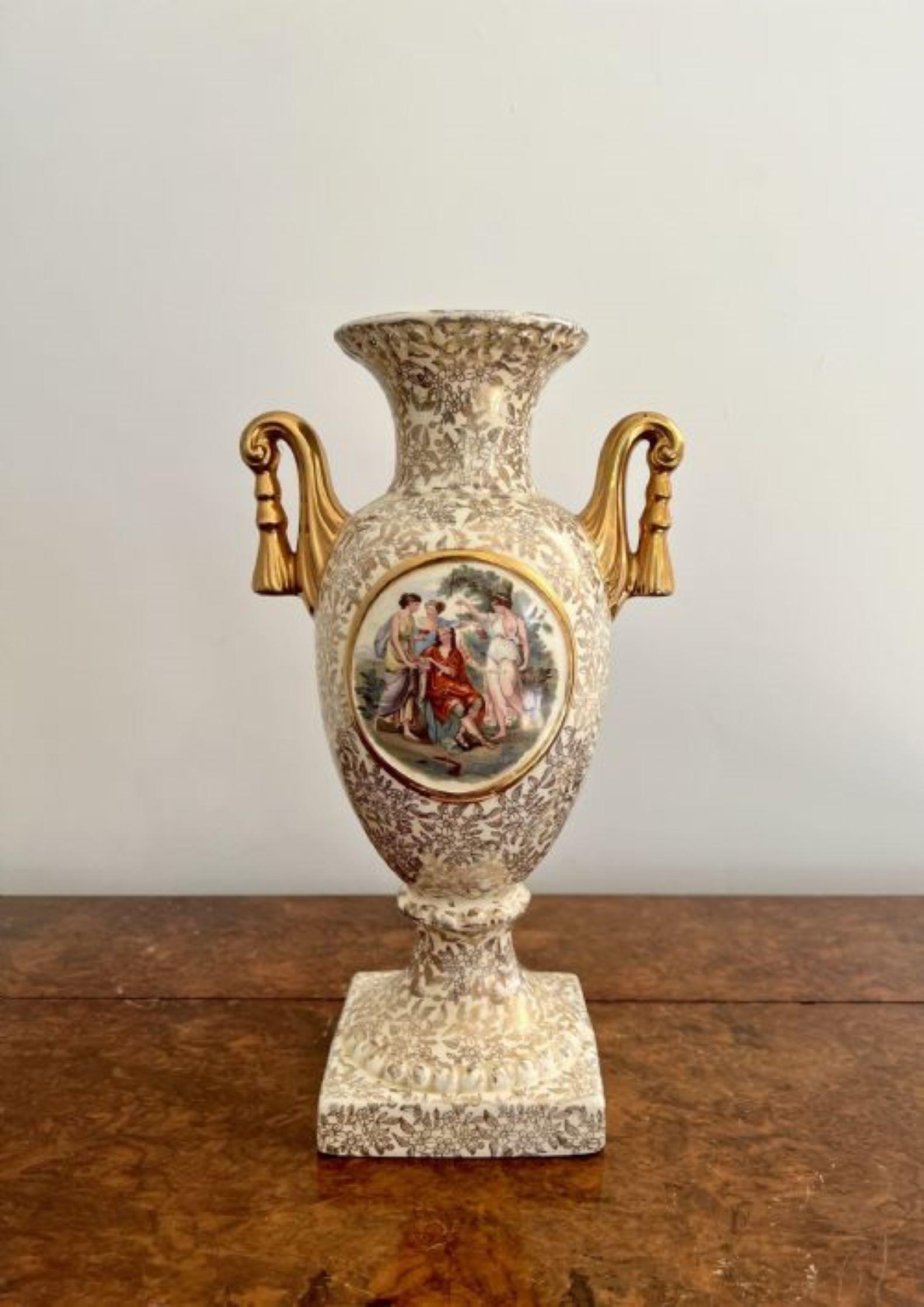 Paar antike viktorianische Vasen von hoher Qualität  (Keramik) im Angebot