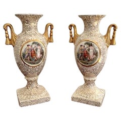 Fine quality pair of antique Victorian vases 