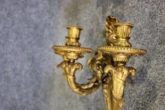 Fine Quality Pair of French Louis XV Style Candle Sconces Not Lighted