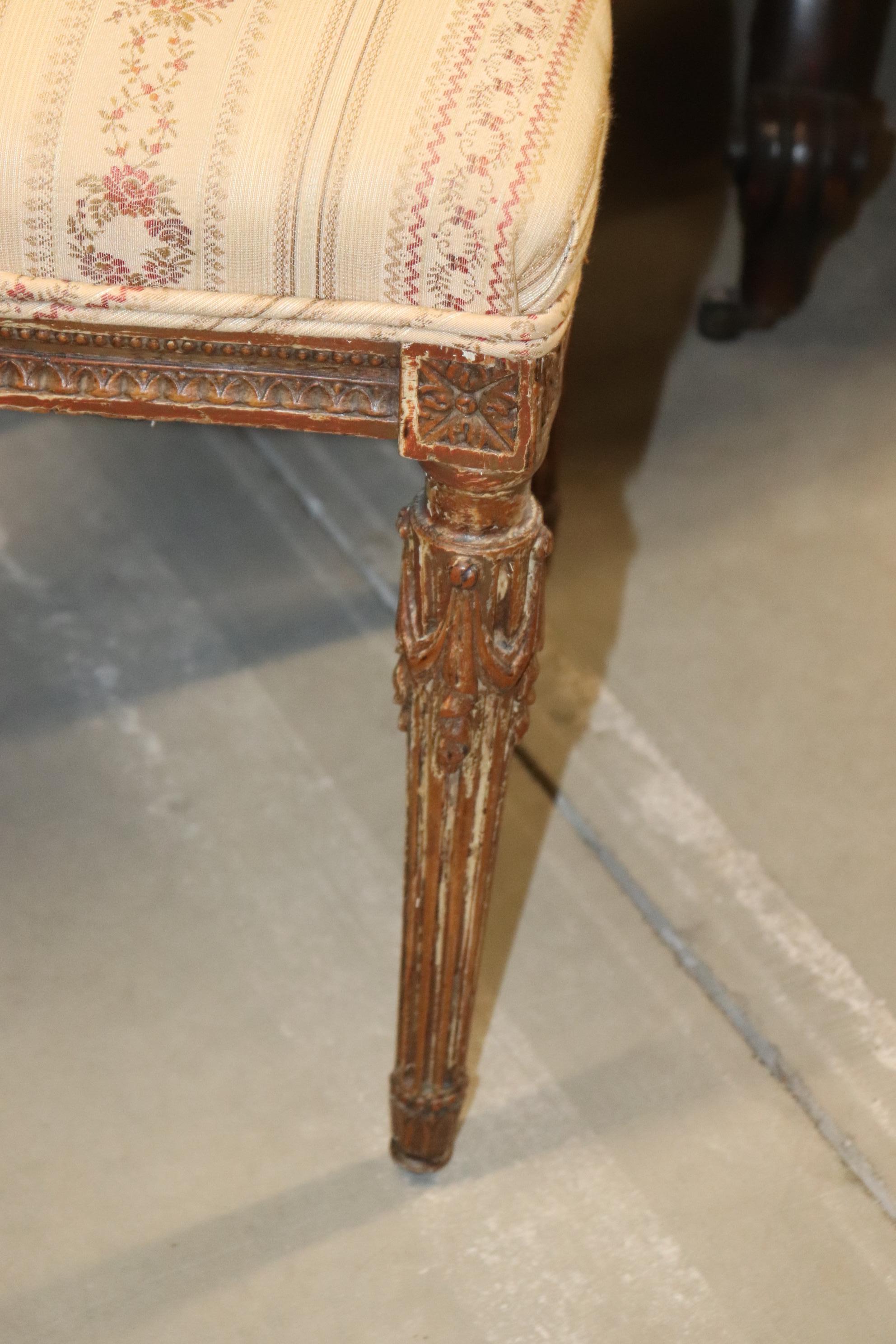 Fine Quality Pair of French Louis XVI Carved Side Chairs, Circa 1940s For Sale 9